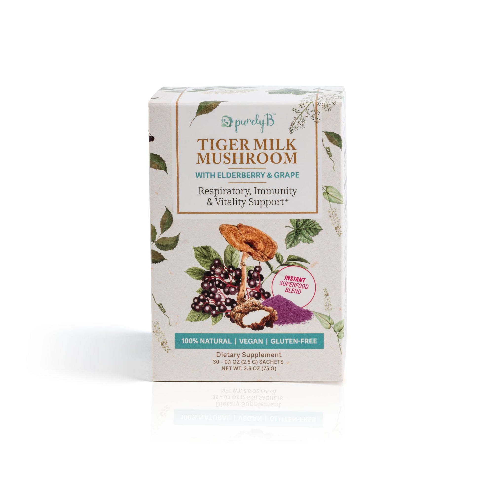 PurelyB Tiger Milk Mushroom Powder 1.2 oz