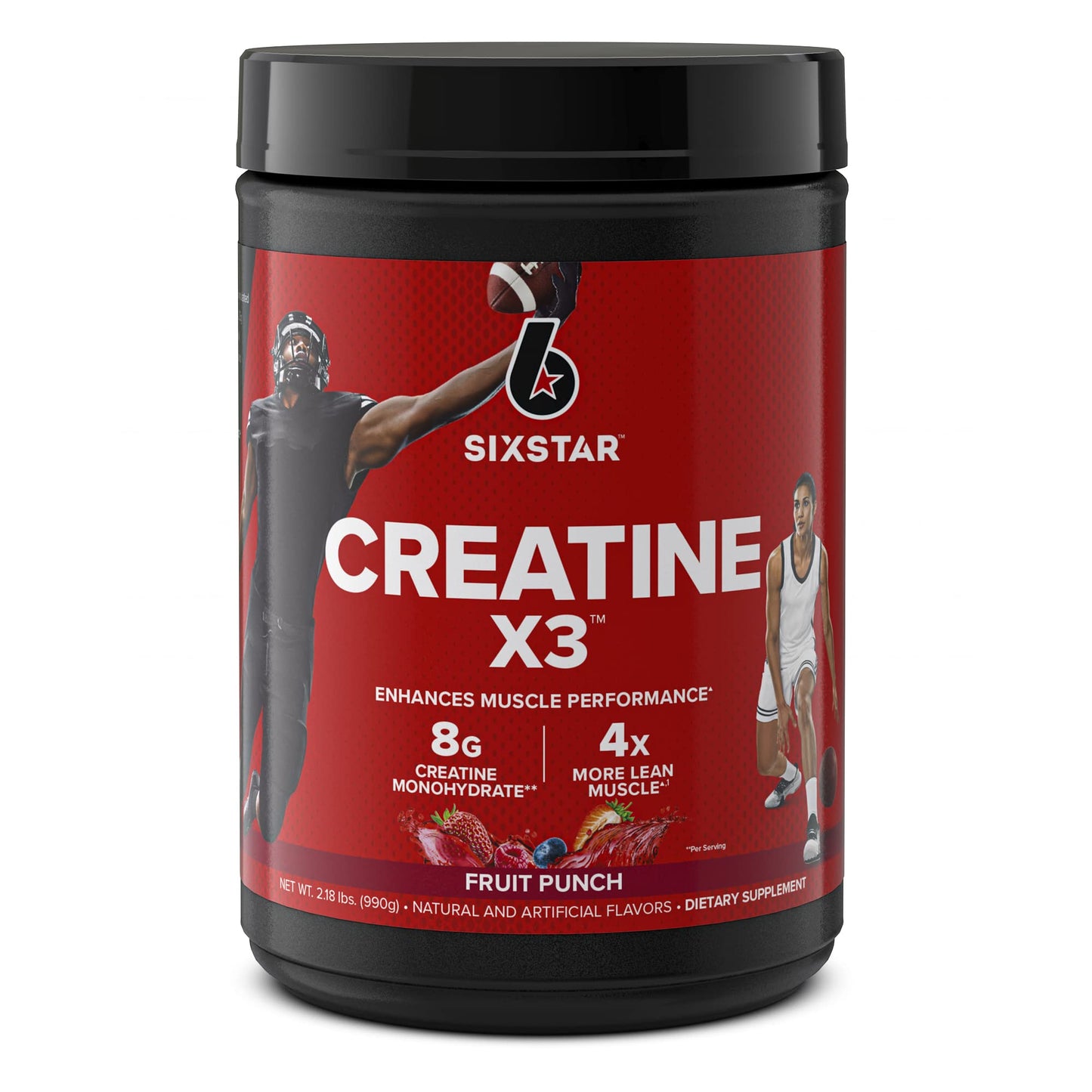 Six Star Creatine Powder and Whey Protein Plus Bundle, 30 Servings