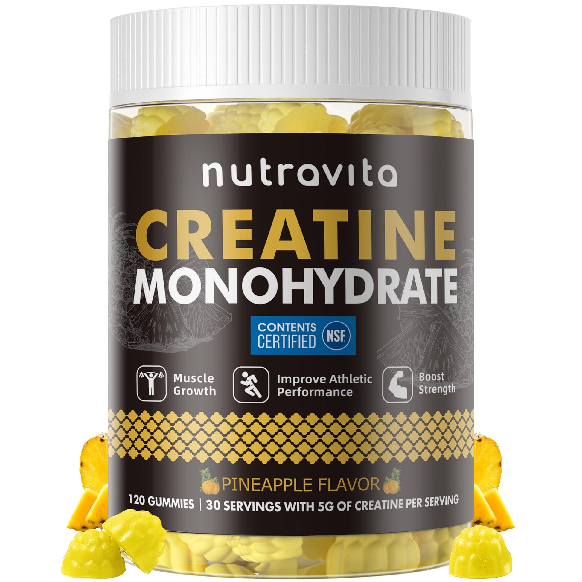 Nutravita Creatine Monohydrate Gummies 120 Count
