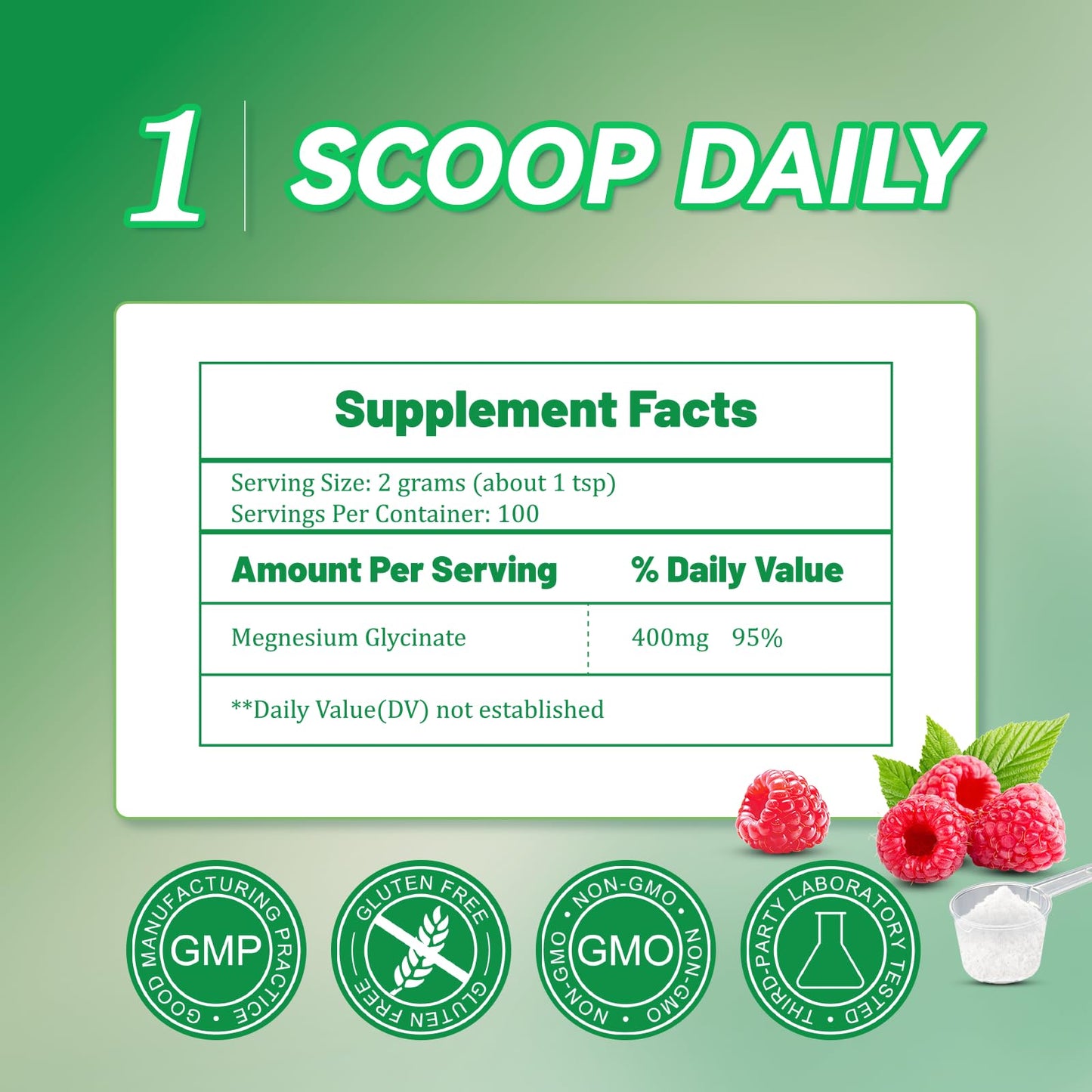 Babivek Raspberry Flavor Magnesium Glycinate Powder 8