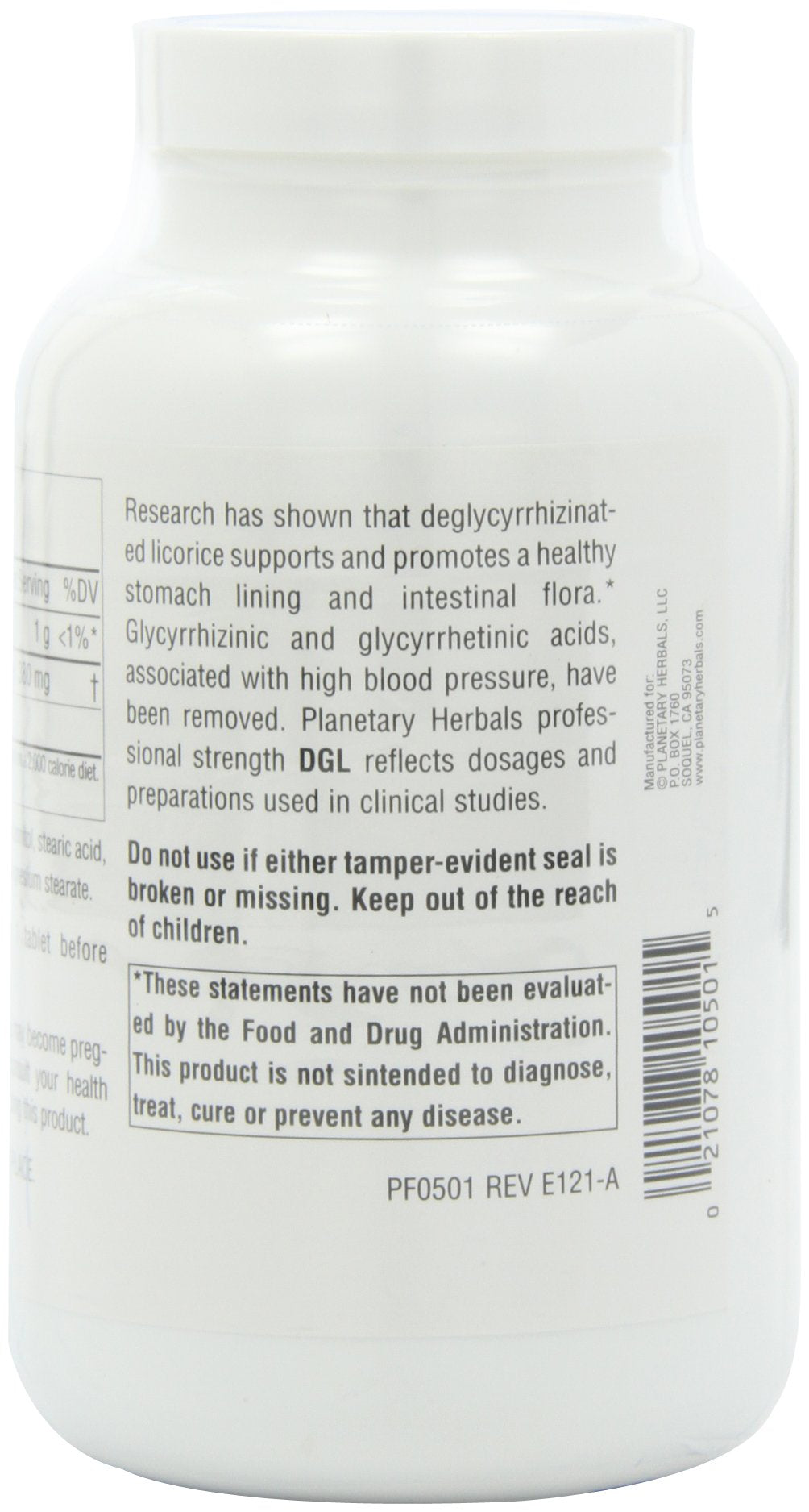 Planetary Formulas DGL Tablets 400 Tablets