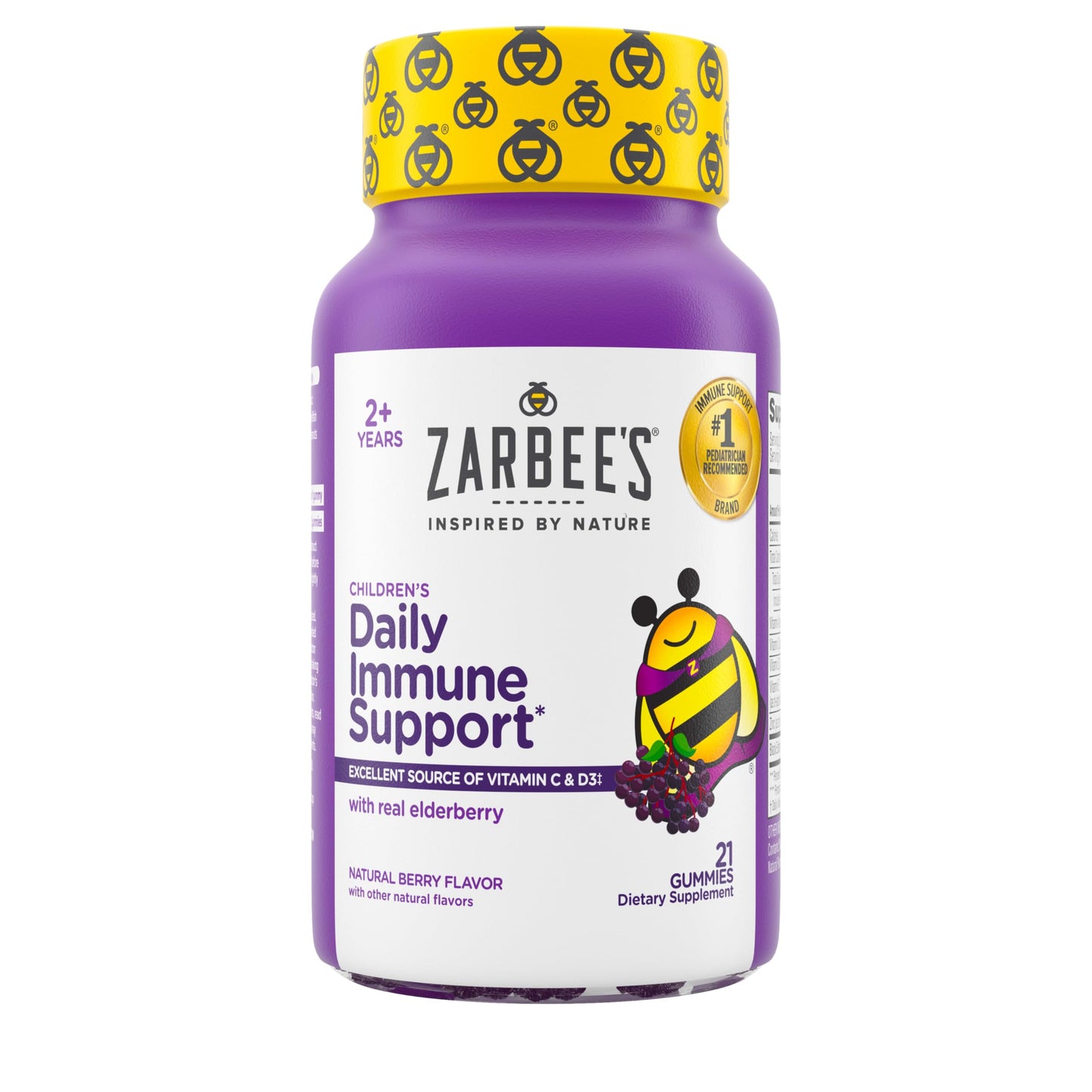 Zarbee's Kids Elderberry Immune Support Gummies, 21 Count