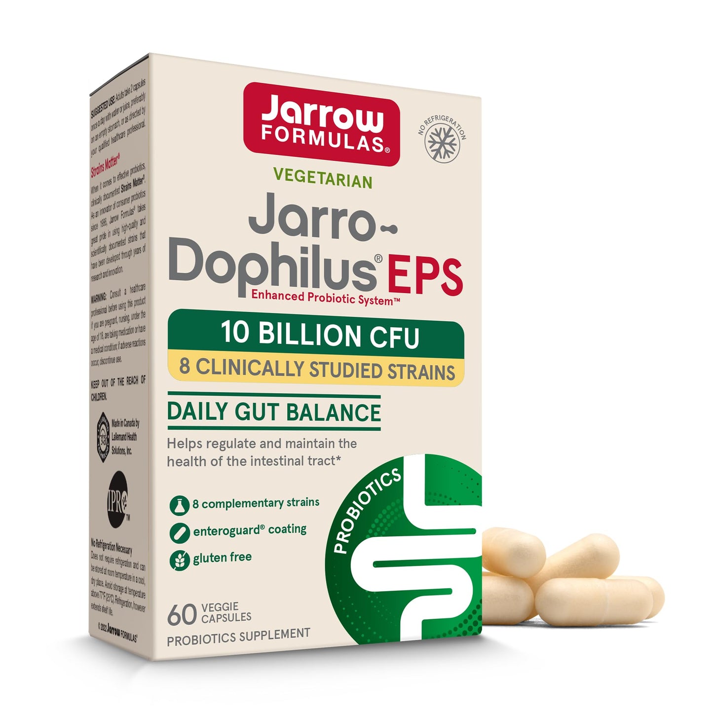 Jarrow Formulas Jarro Dophilus Probiotics 10 Billion CFU Capsule, 60 Count