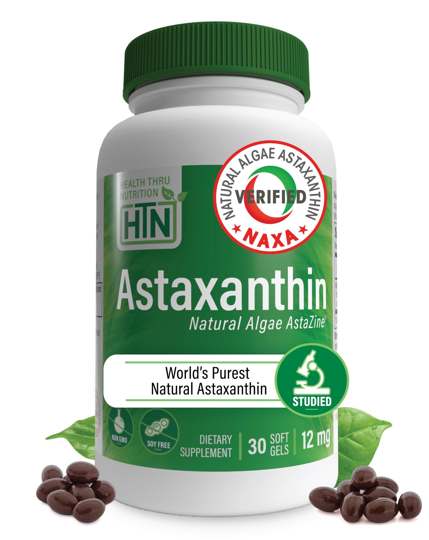 Health Thru Nutrition Astaxanthin Triple Strength 12mg Supplement Softgels 30