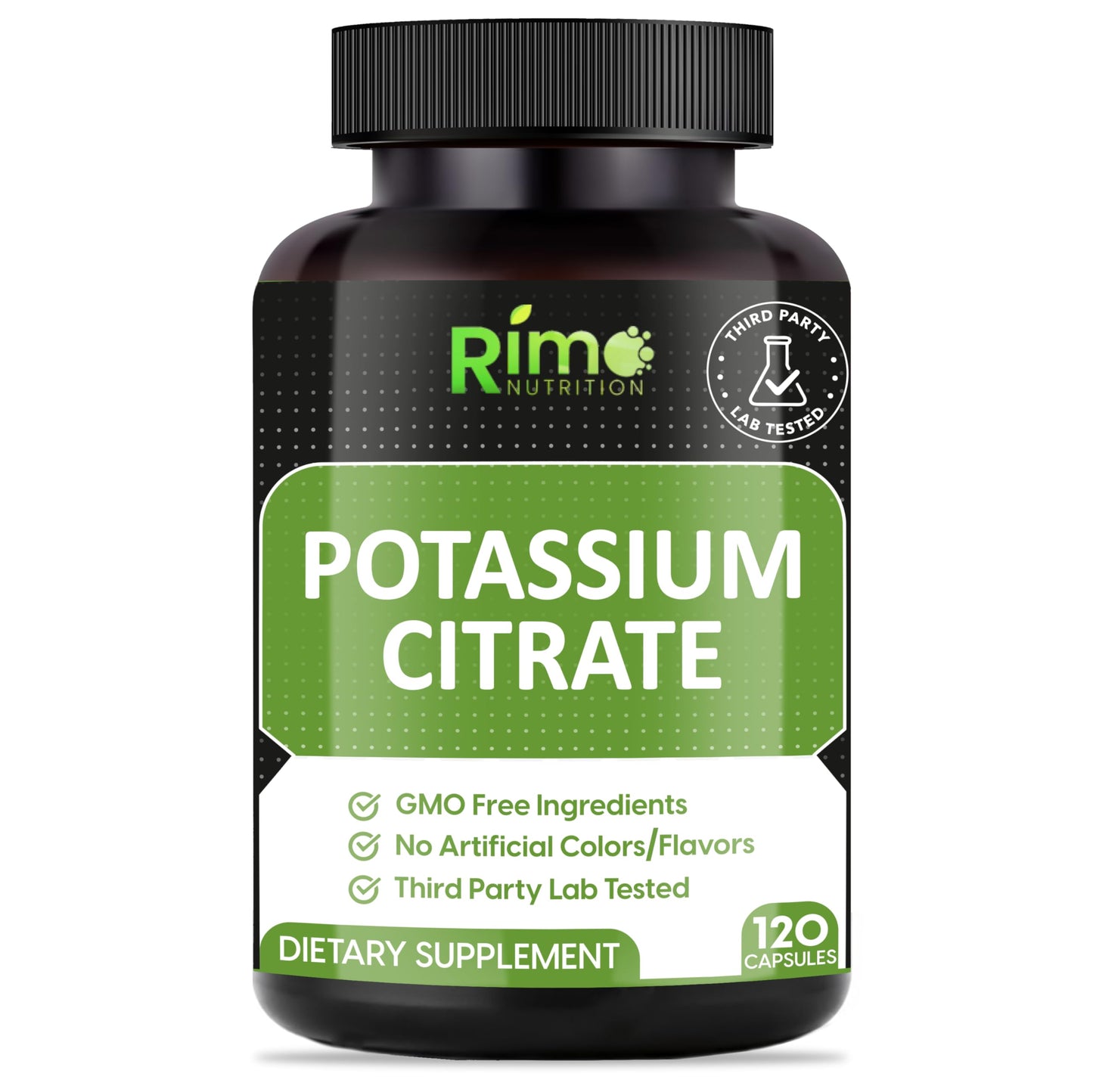 Rimo Nutrition Potassium Citrate Capsules, 120 Count