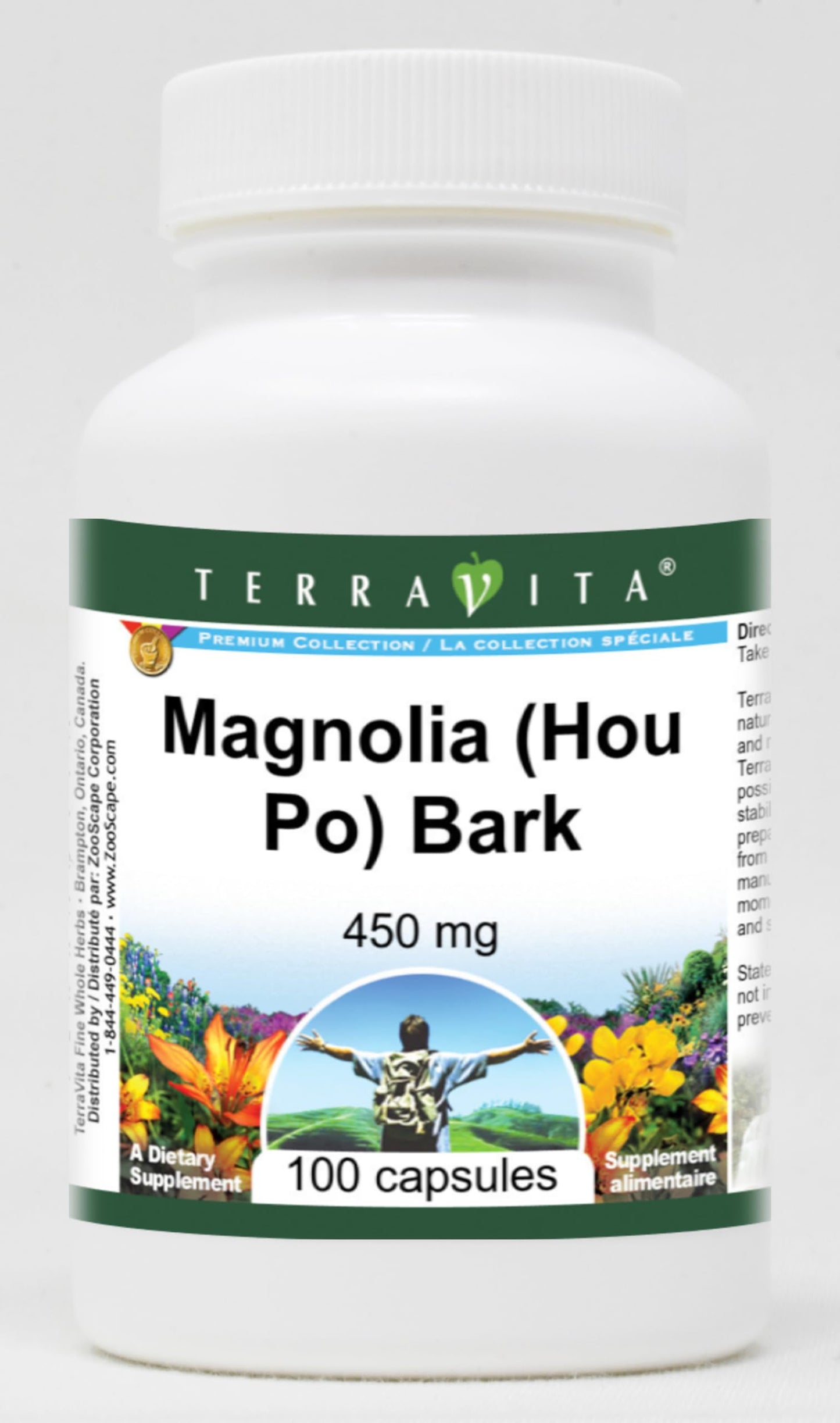 Terravita Magnolia Bark 450 mg Capsules - 300 Count