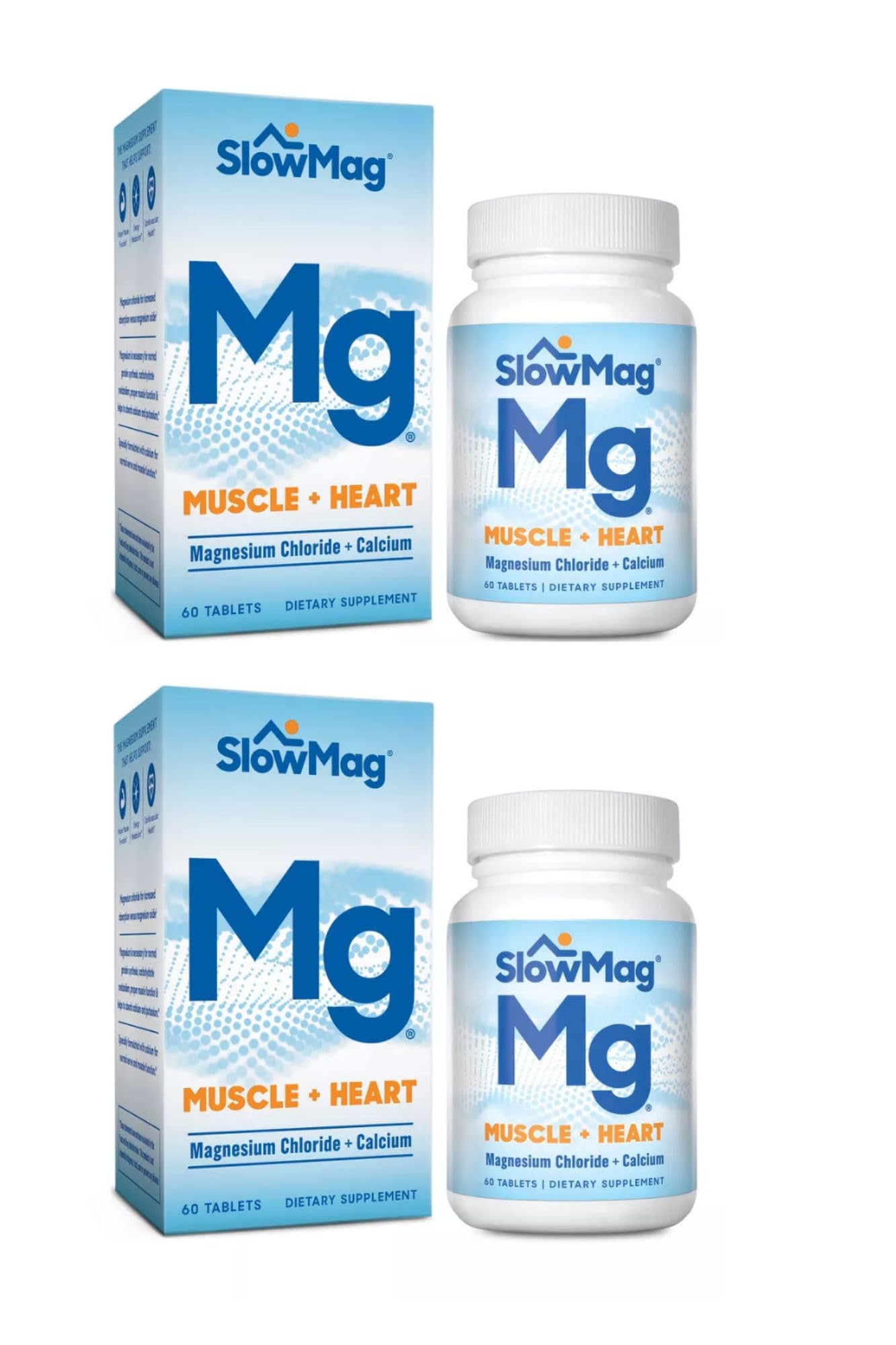 Slow-Mag Mg Muscle + Heart Tablets, 120 Tablets