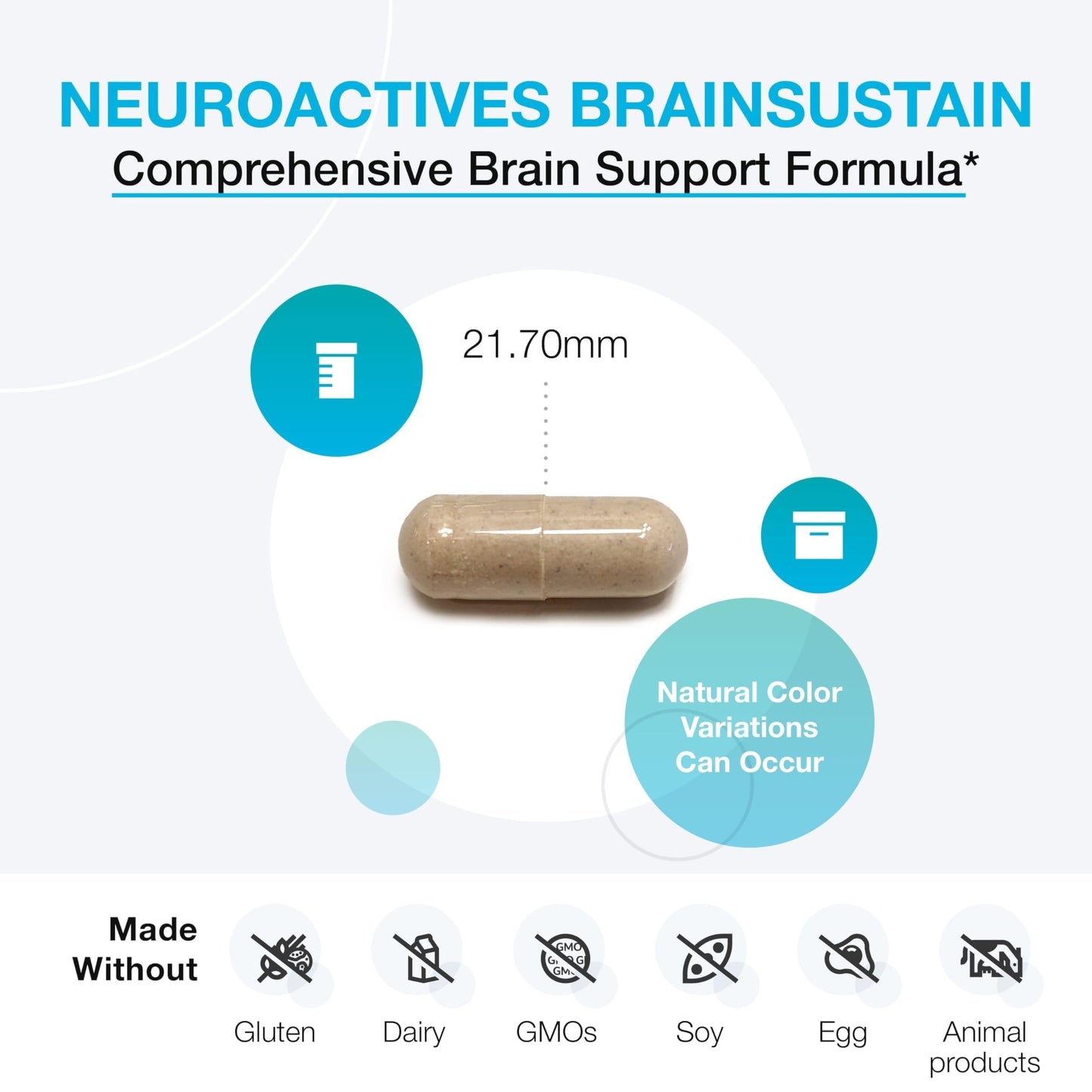 XYMOGEN NeuroActives BrainSustain Brain Health Support with Phosphatidylserine & CoQ10 Capsules, 240 Count