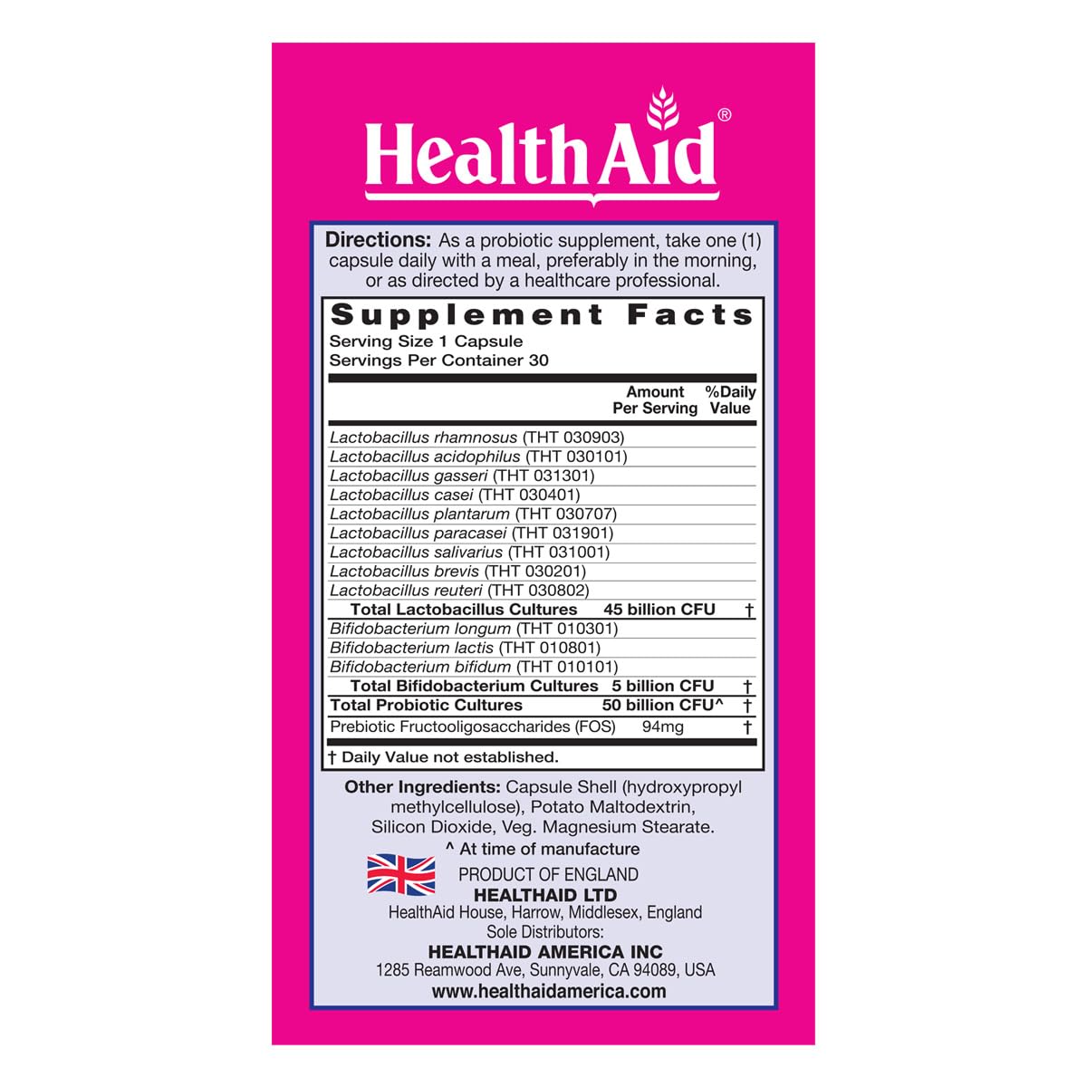 HealthAid FemProbio Probiotic Capsule, 30 Count