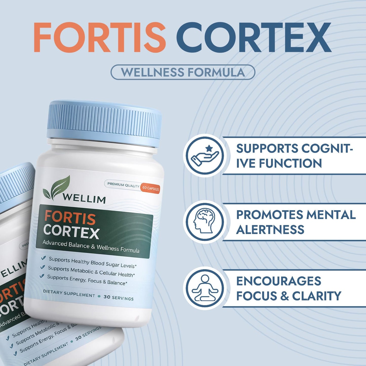 Herbies Wellim Fortiscortex 60 Capsules