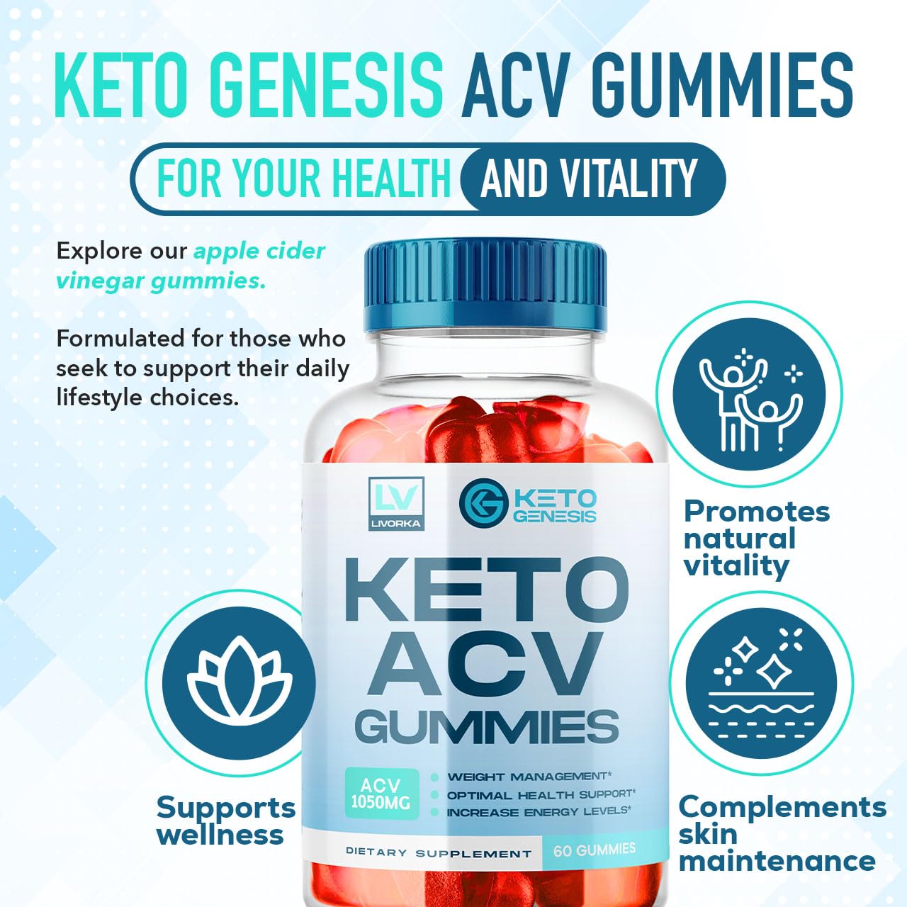 LIVORKA Keto Genesis ACV Gummies 180 Gummies