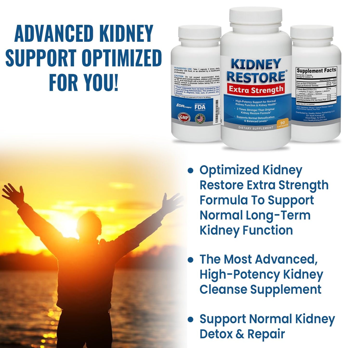 Kidney Restore Kidney Cleanse Detox & Repair Capsule 90 Count