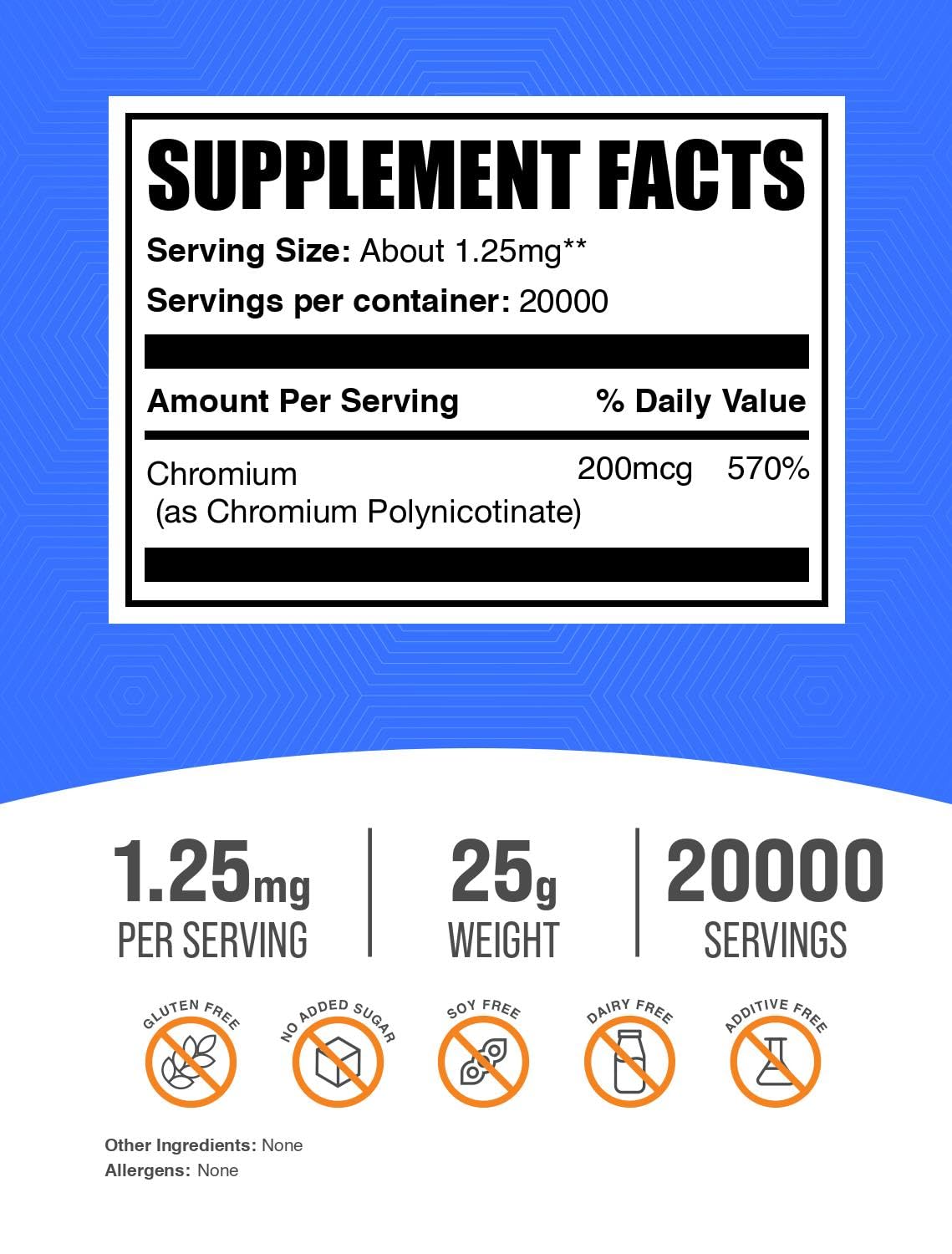 BulkSupplements Chromium GTF Powder 0.88 oz