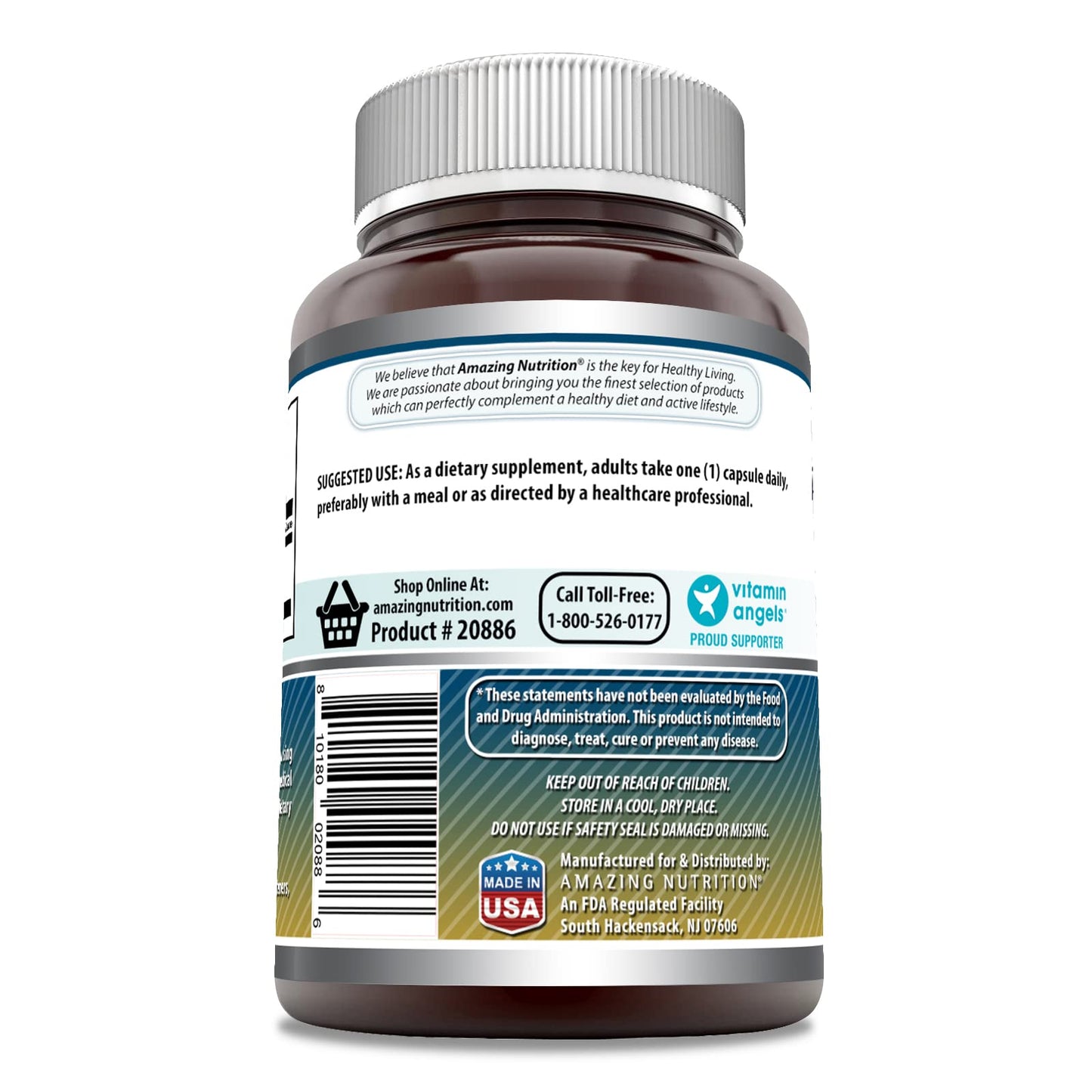 Amazing Nutrition Taurine Amino Acid Supplement Capsule 100 Capsules