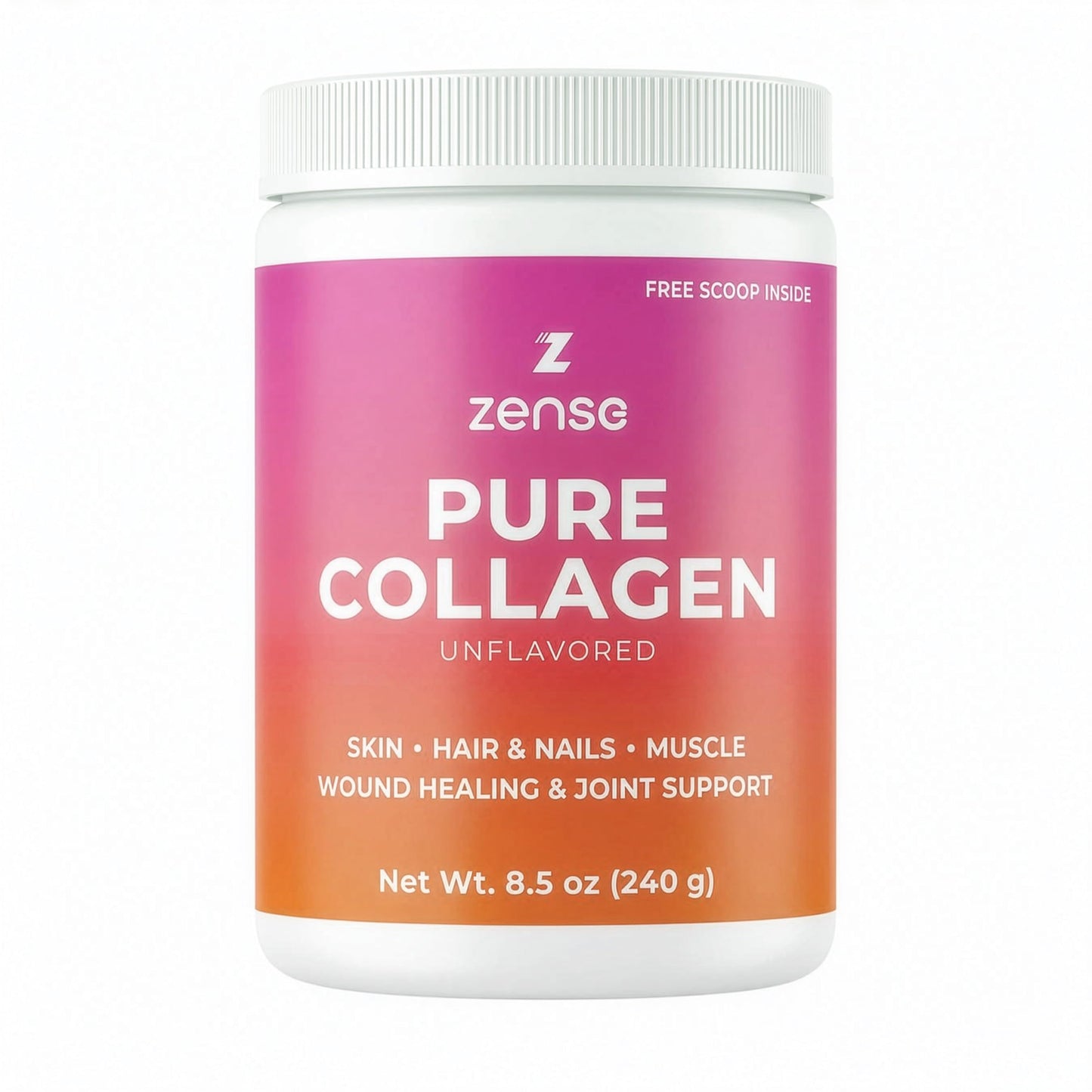 ZENSE Hydrolyzed Collagen Powder Type I & III Bovine Collagen Peptides, 8.5 oz