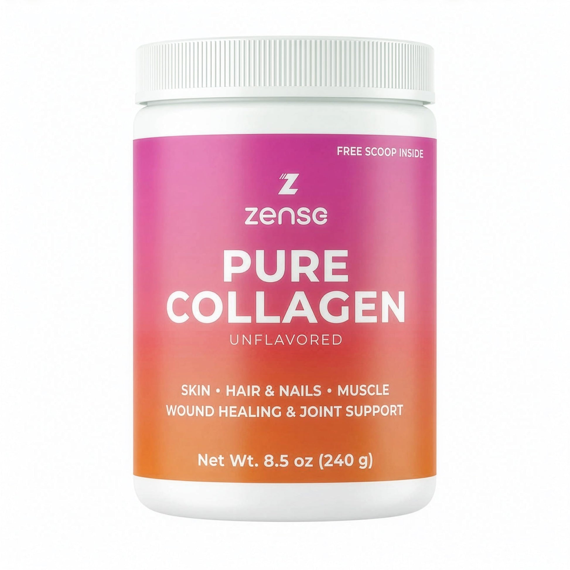 ZENSE Hydrolyzed Collagen Powder Type I & III Bovine Collagen Peptides, 8.5 oz