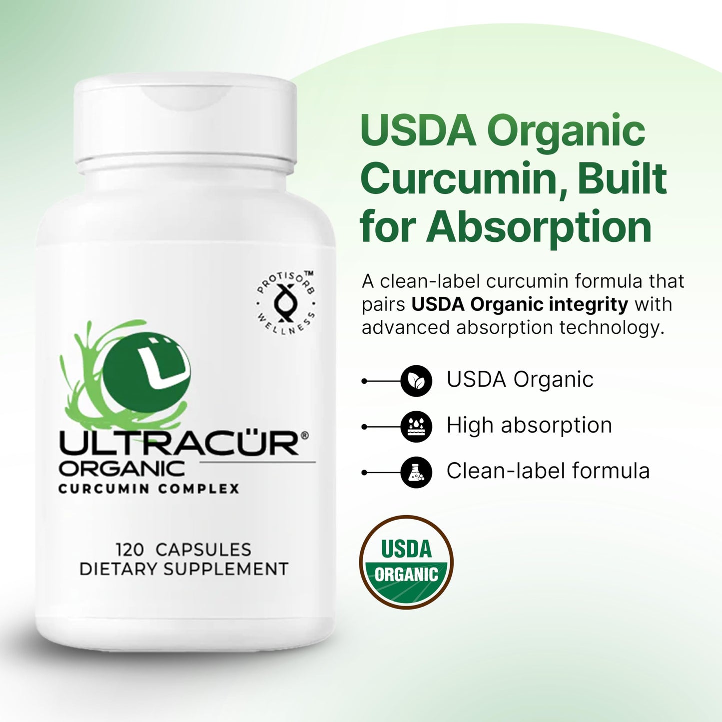 UltraCur Organic Turmeric Capsules 120 Count