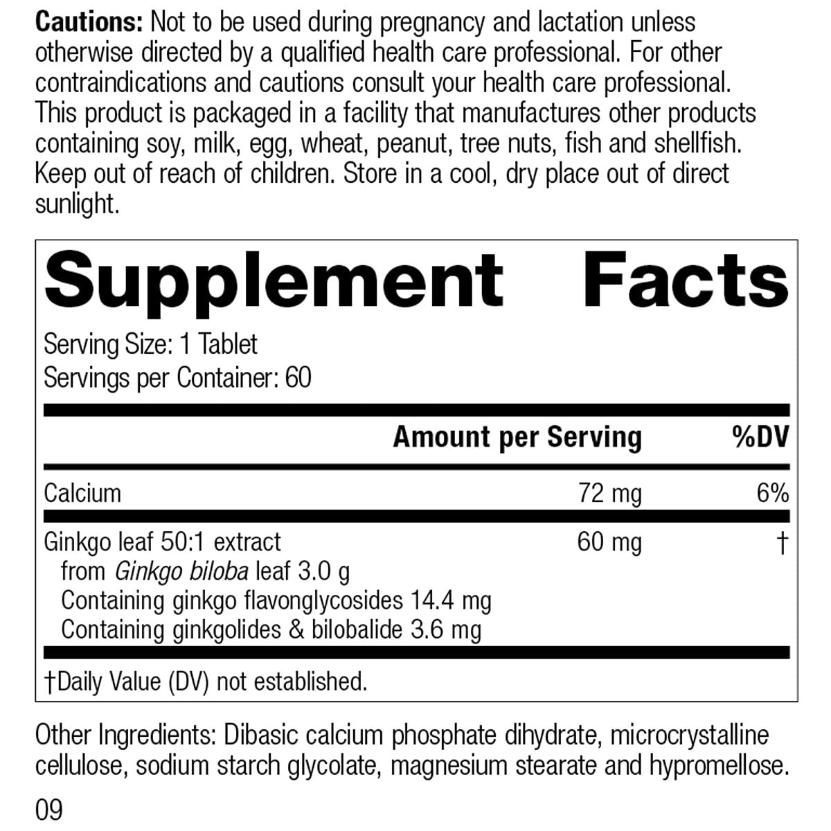 Standard Process Inc. Ginkgo Forte Tablet, 60 Tablets