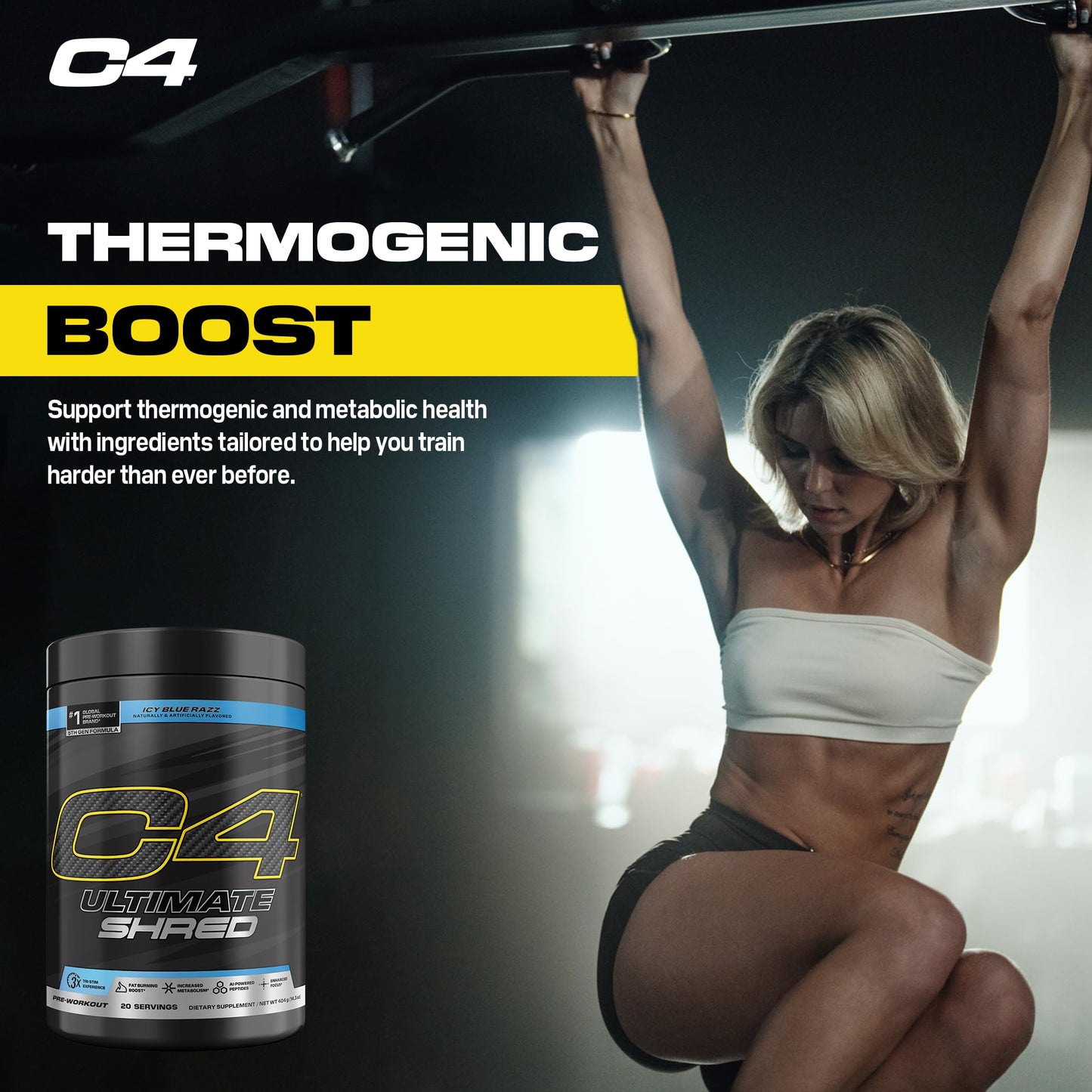 C4 Ultimate Shred Pre Workout Powder 11.1 Ounce