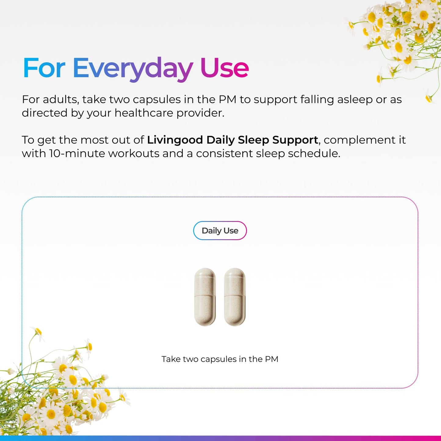 Livingood Daily Sleep Support Supplement 5 mg Melatonin Capsule, 60 Count