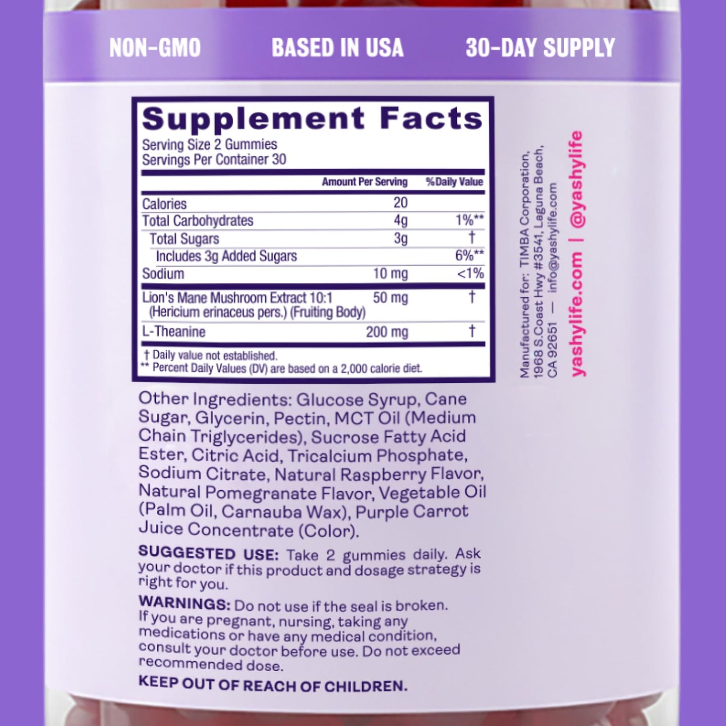 YASHY Menopause Memory Support Gummies, 60 Gummies
