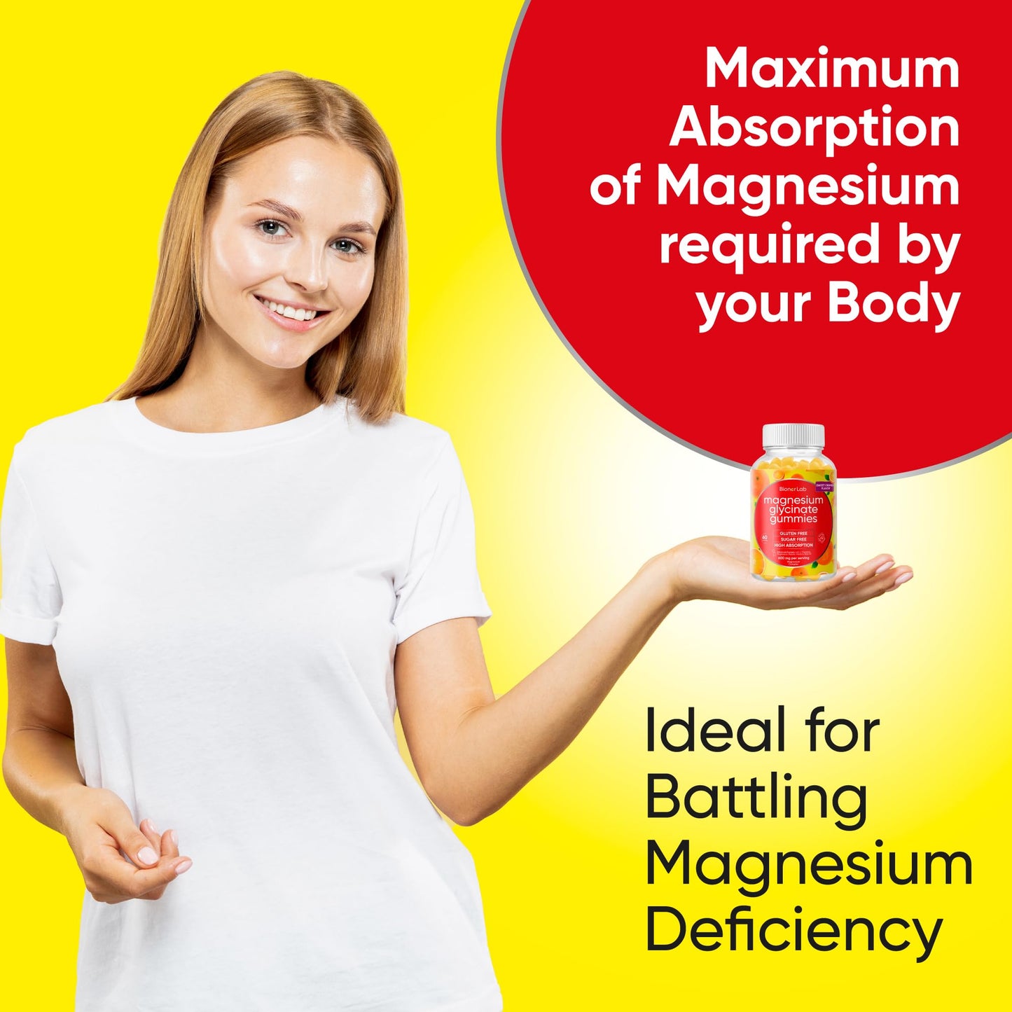BionerLab Magnesium Glycinate Gummies 120 Count