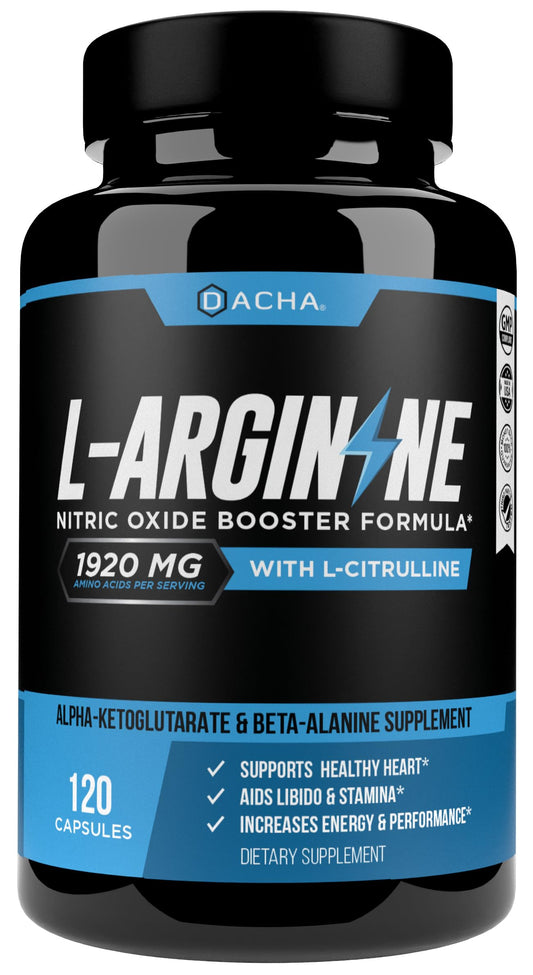 DACHA L Arginine 1920 mg Capsules, 120 Count