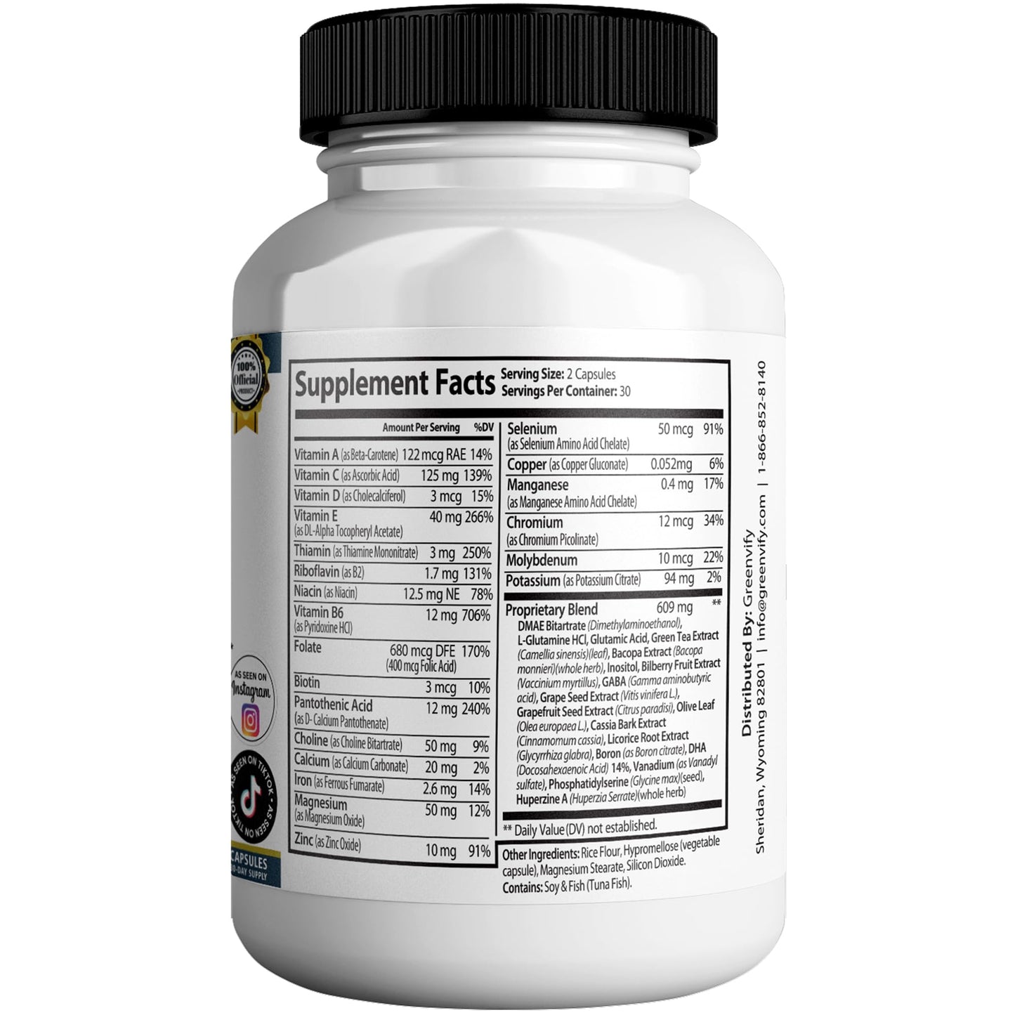 GREENVIFY PinealMax Guardian Extra Strength Dietary Supplement Capsules 180