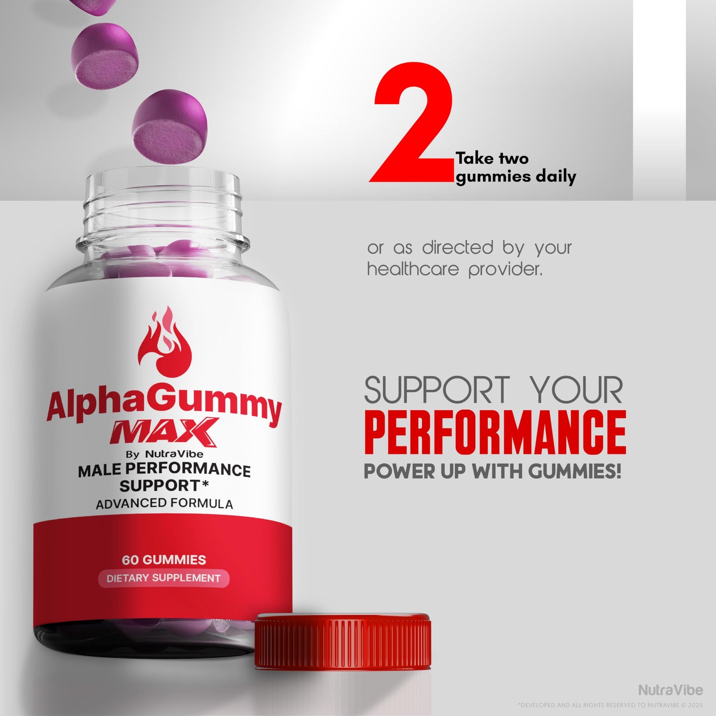 NutraVibe Alpha Gummy Max for Men Gummy 180 Gummies