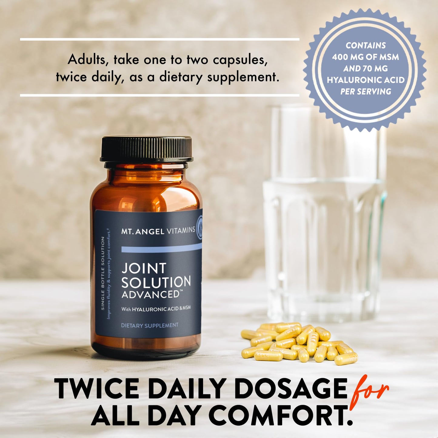 Mt. Angel Vitamins Joint Solution Advanced Capsule, 60 Count