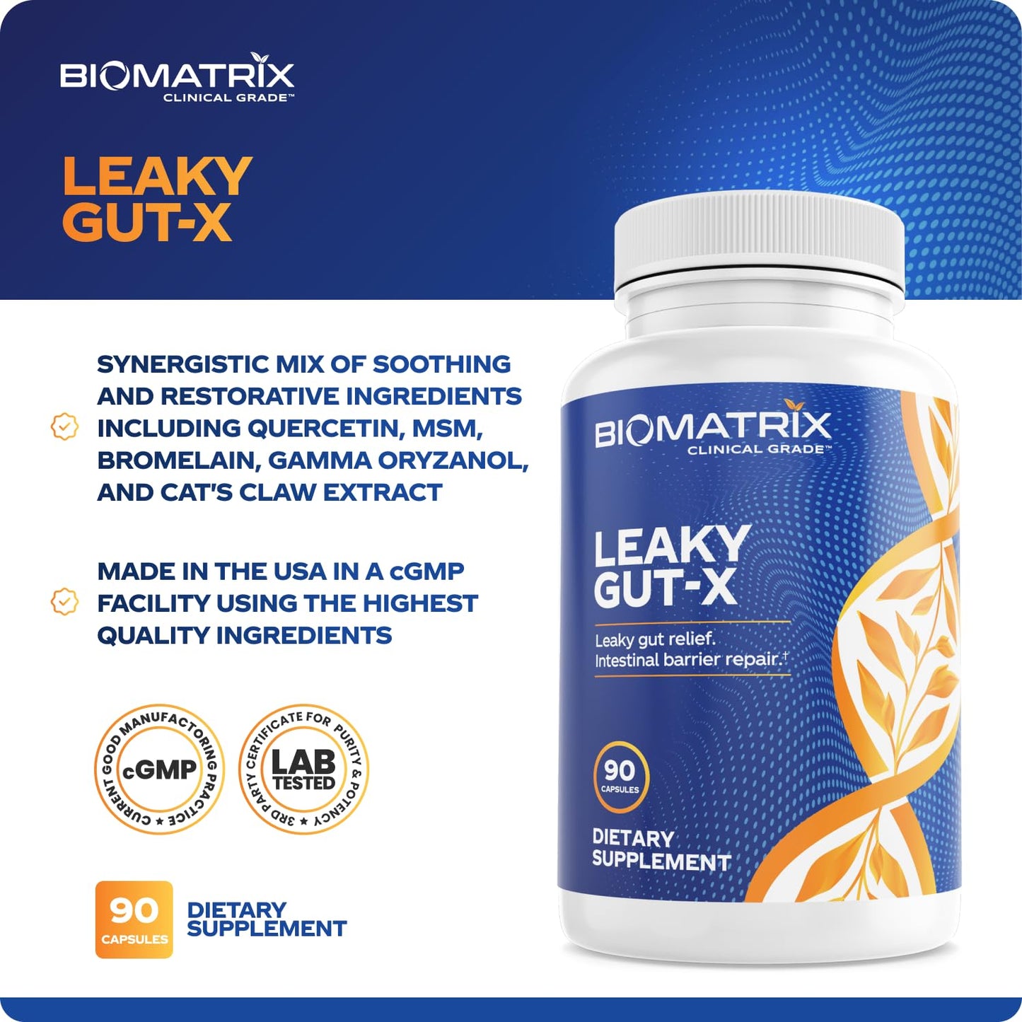BioMatrix Leaky Gut Repair Capsule, 90 Count