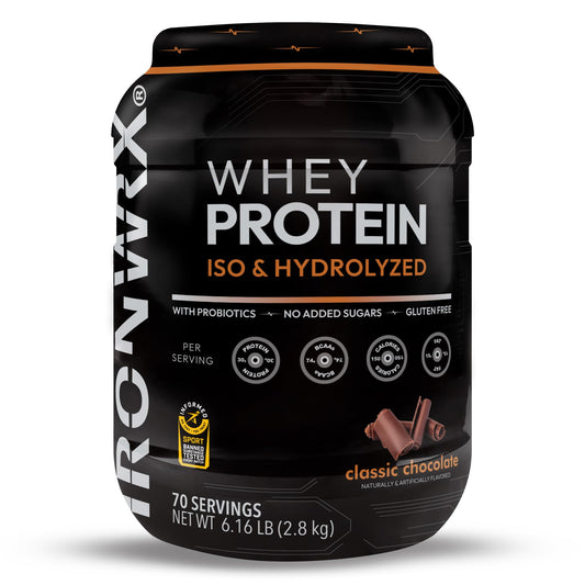 IRONWRX 100% Hydrolyzed Whey Protein Isolate Powder Chocolate 70 Servings