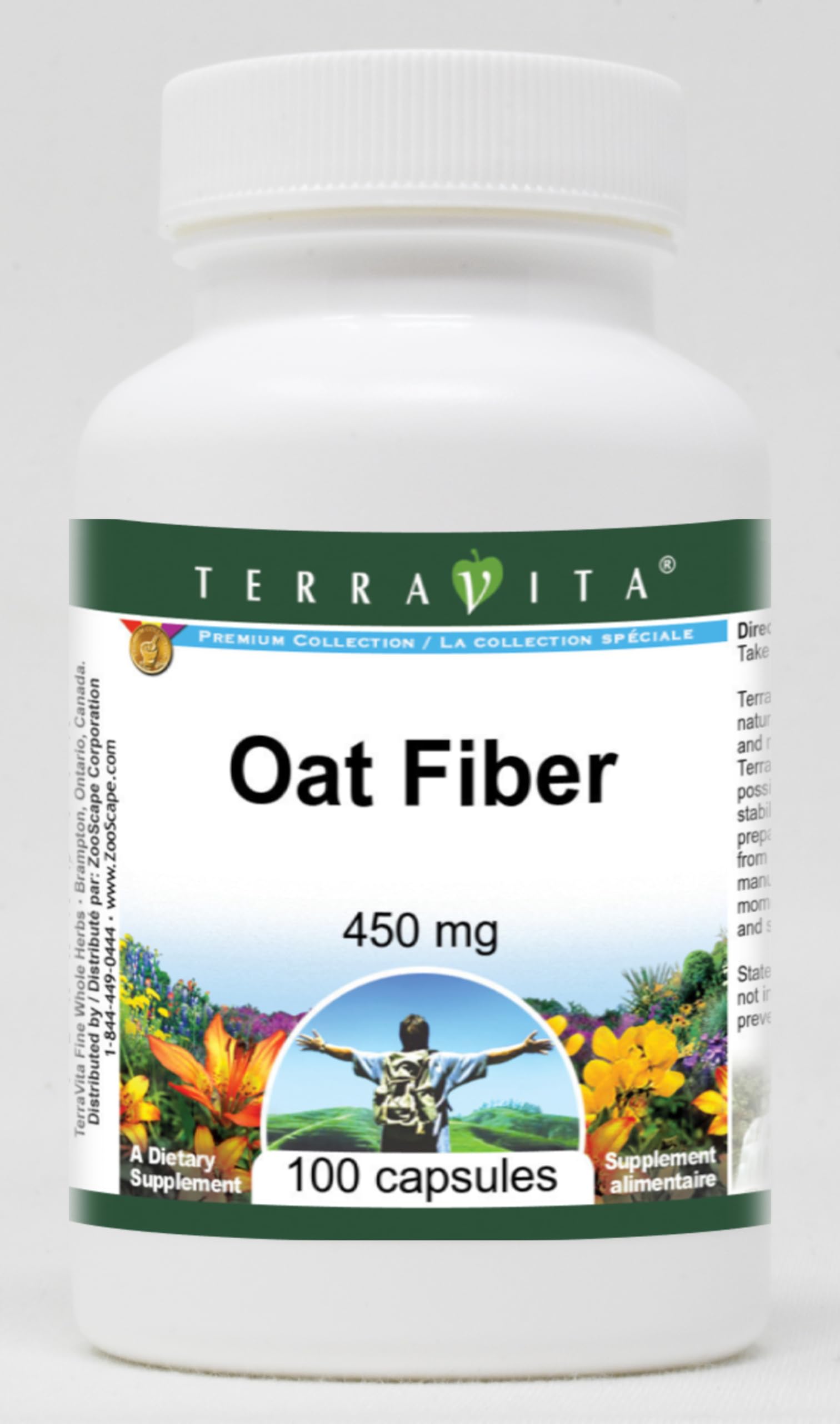 Terravita Oat Fiber 450 mg Capsule, 100 Count
