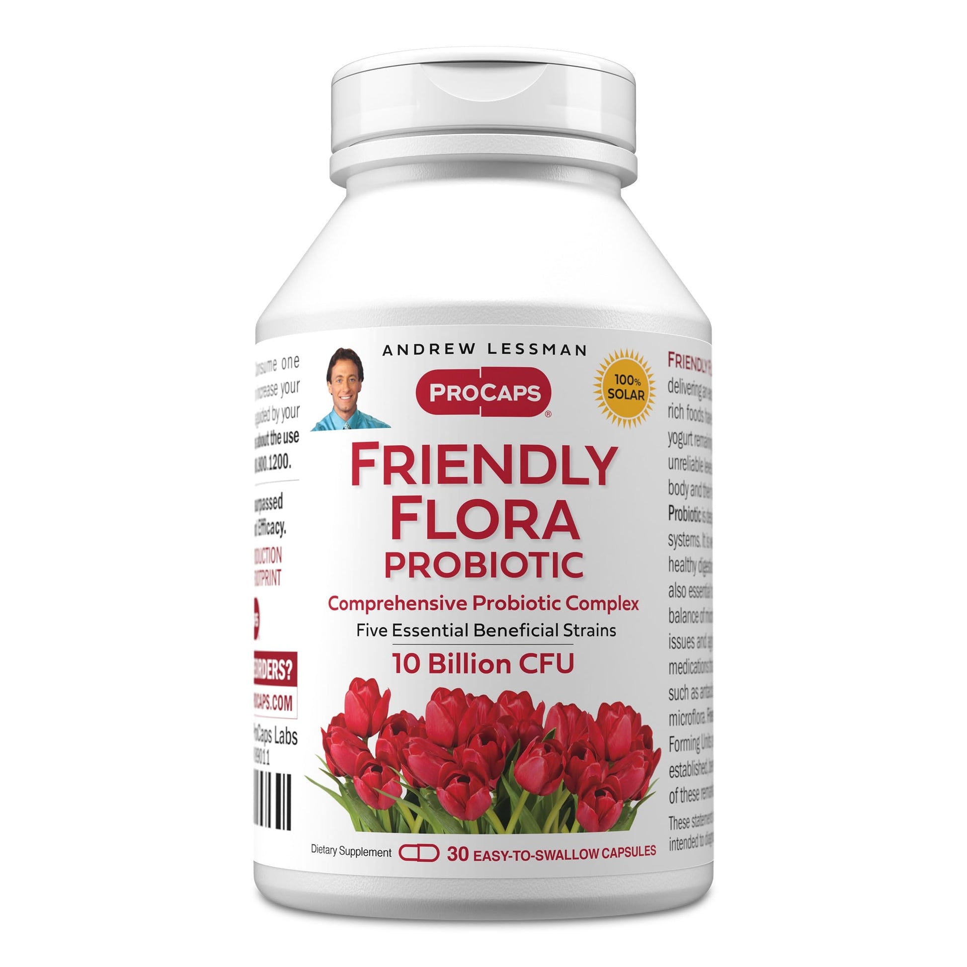 ANDREW LESSMAN Friendly Flora Probiotic Capsules, 30 Count