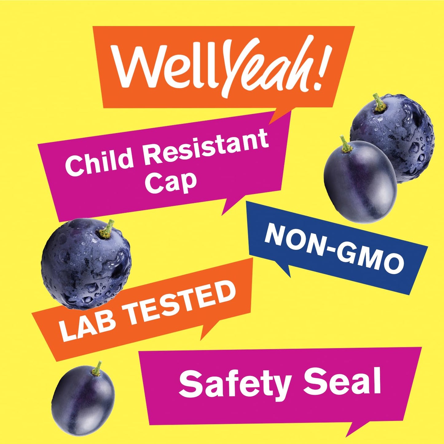 WellYeah Iron Gummies with Vitamin C, 60 Gummies