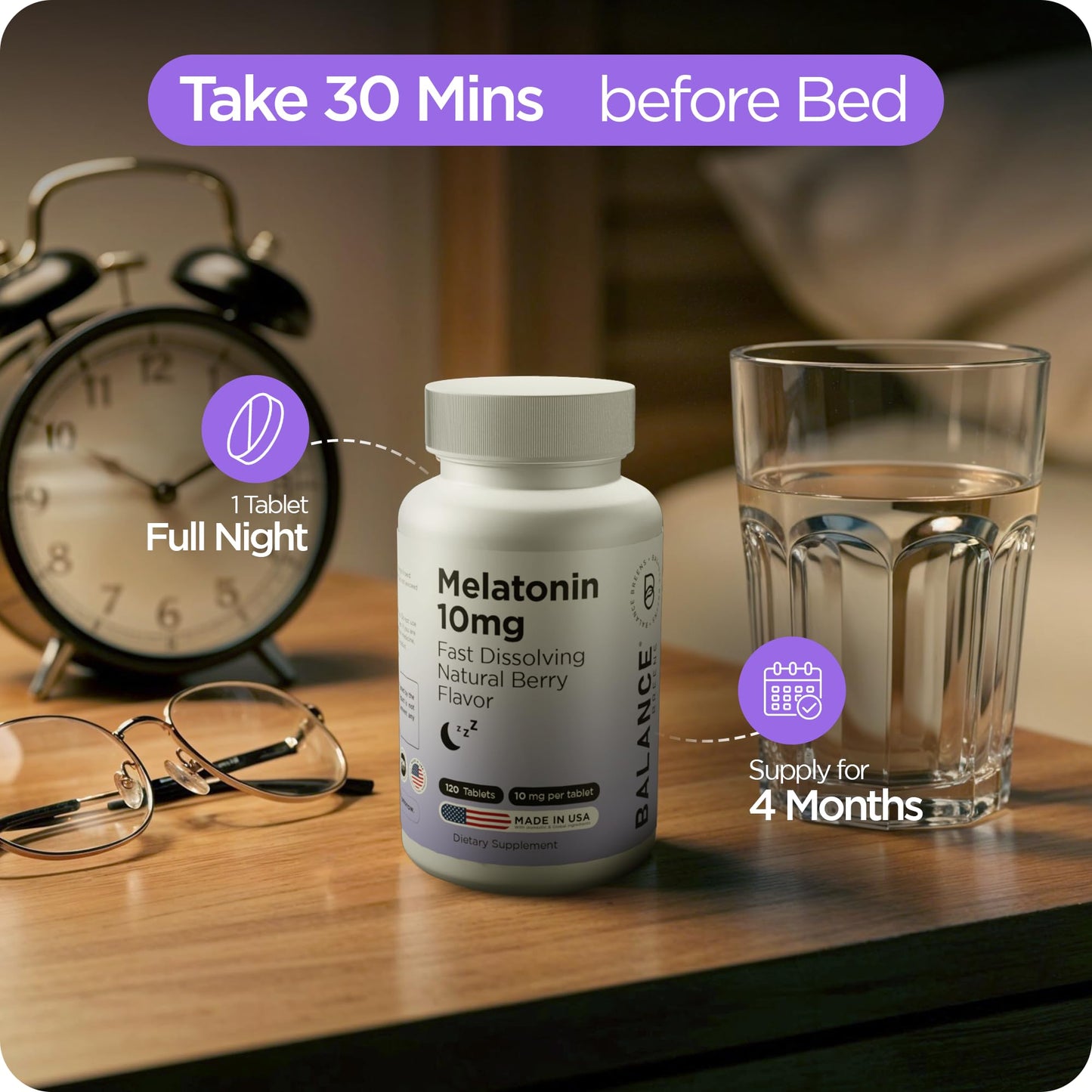 Balancebreens Melatonin 10mg Fast-Dissolve 360 Tablets