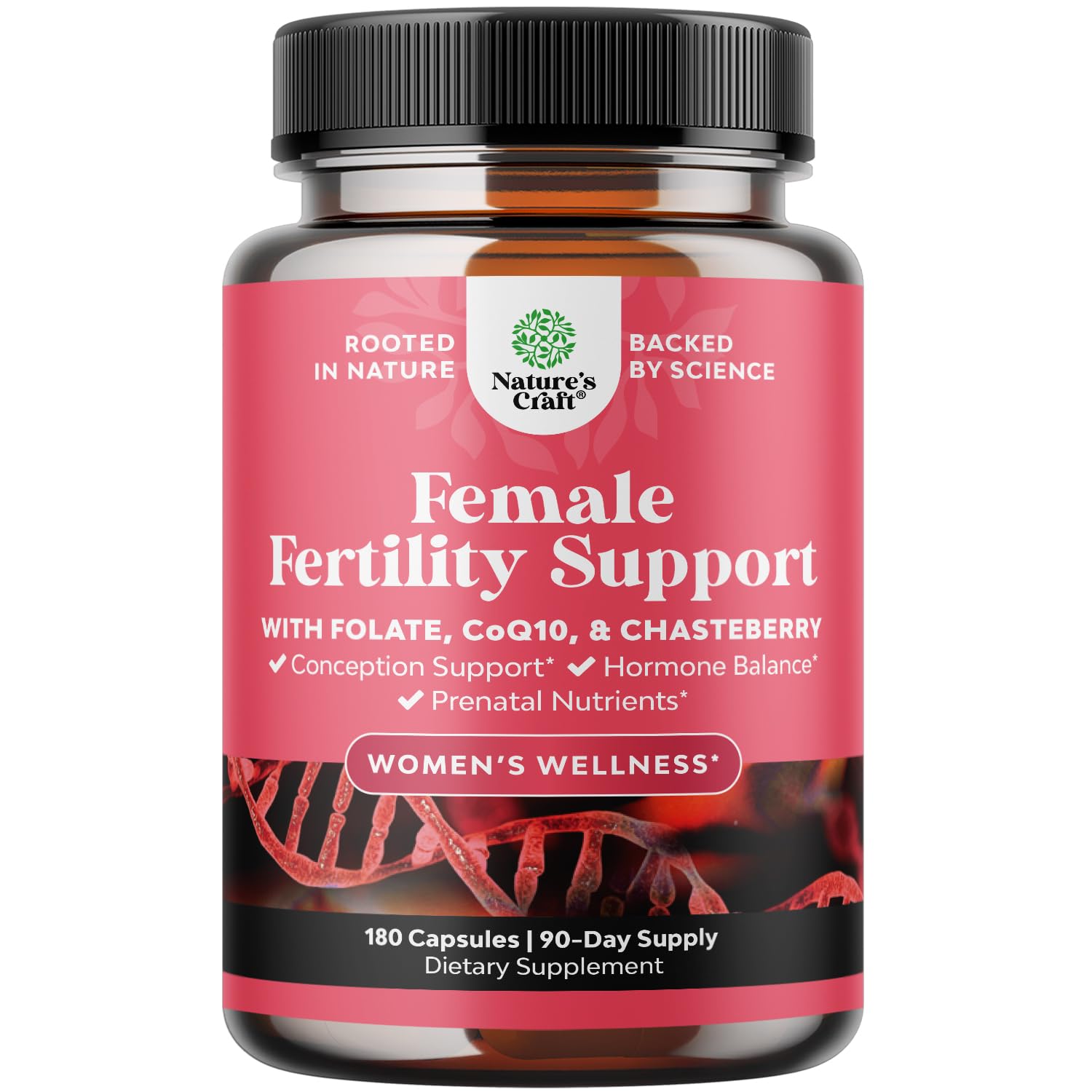 Natures Craft Female Fertility Prenatal Multivitamin Capsule, 180 Count