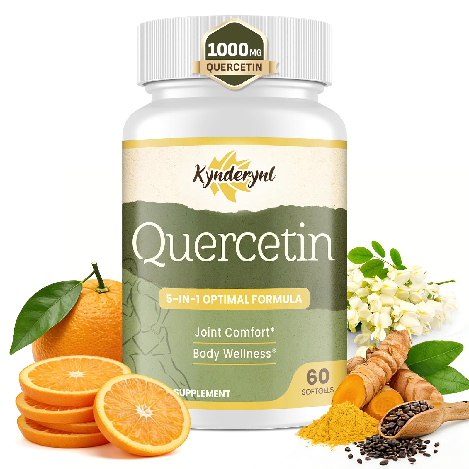 Kynderynl Quercetin Supplement 1000mg Softgels, 30 Count