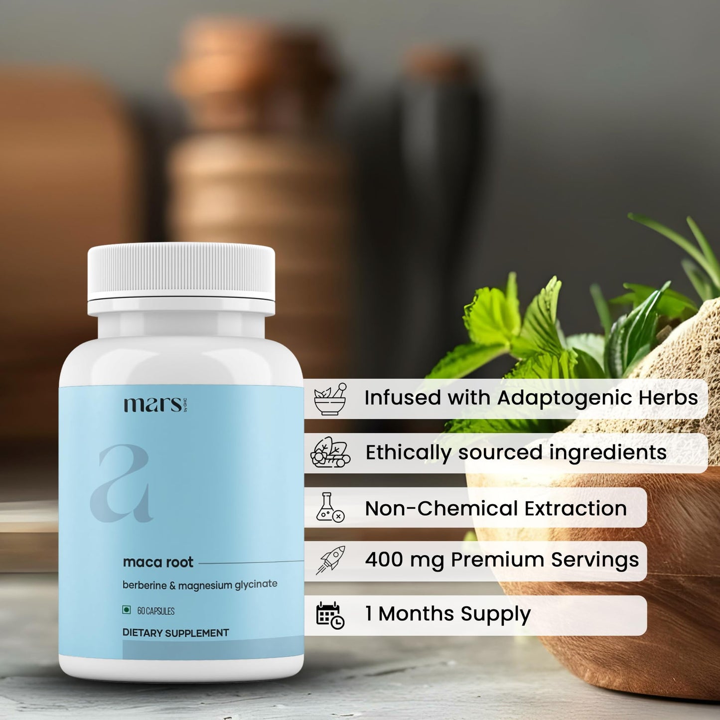 Mars Maca Root Caps (Ginseng) Capsules 120 Count