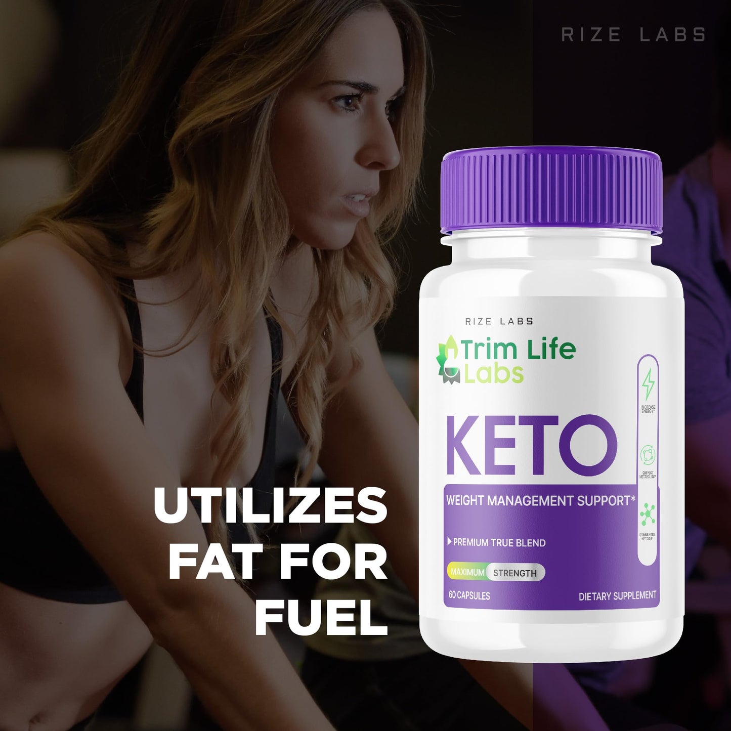 Rize Labs Trim Life Labs Keto Capsules Weight Loss Pills Maximum Strength Formula Keto+ACV Supplement, 300 Capsules