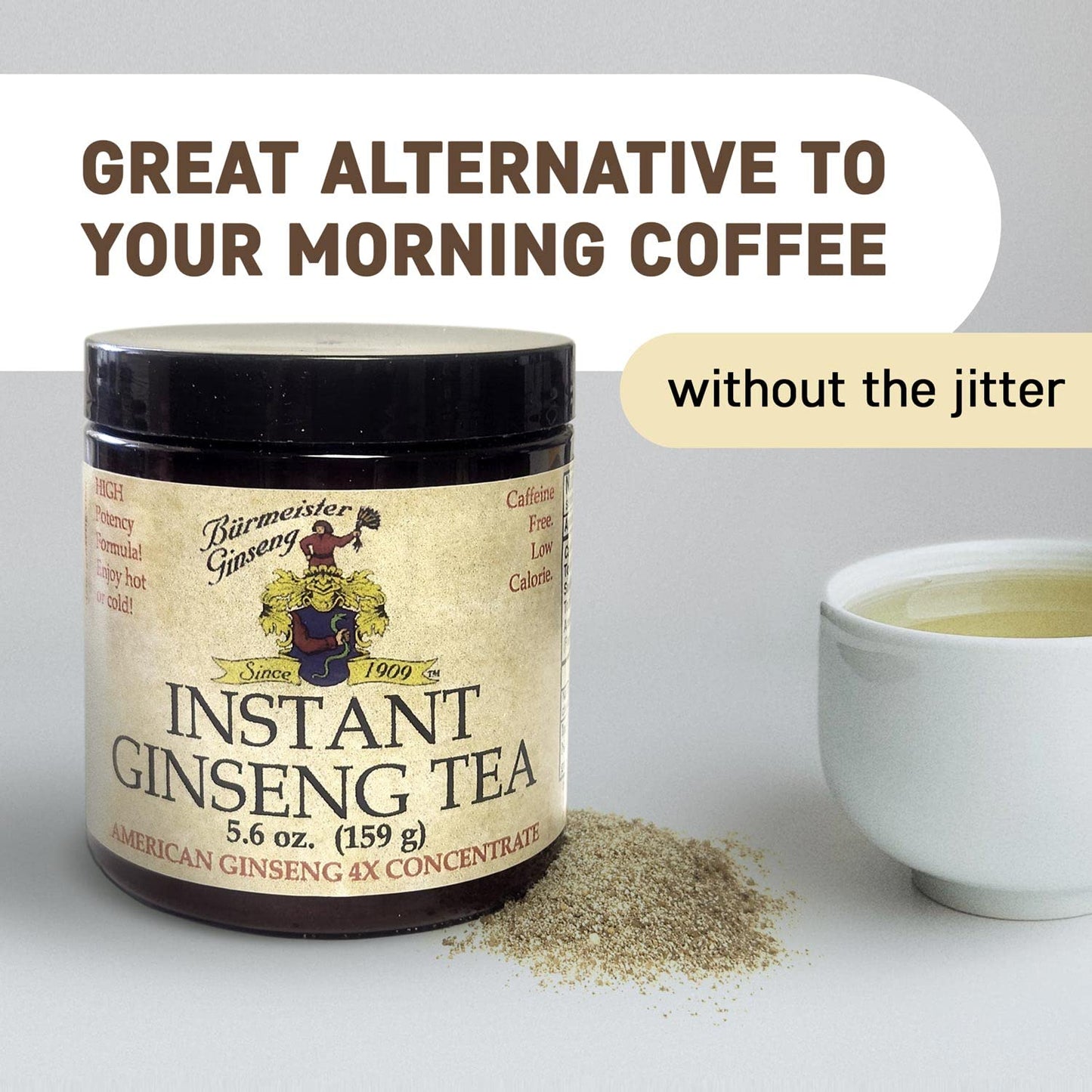 Burmeister American Ginseng Instant Tea Powder, 5.6 oz