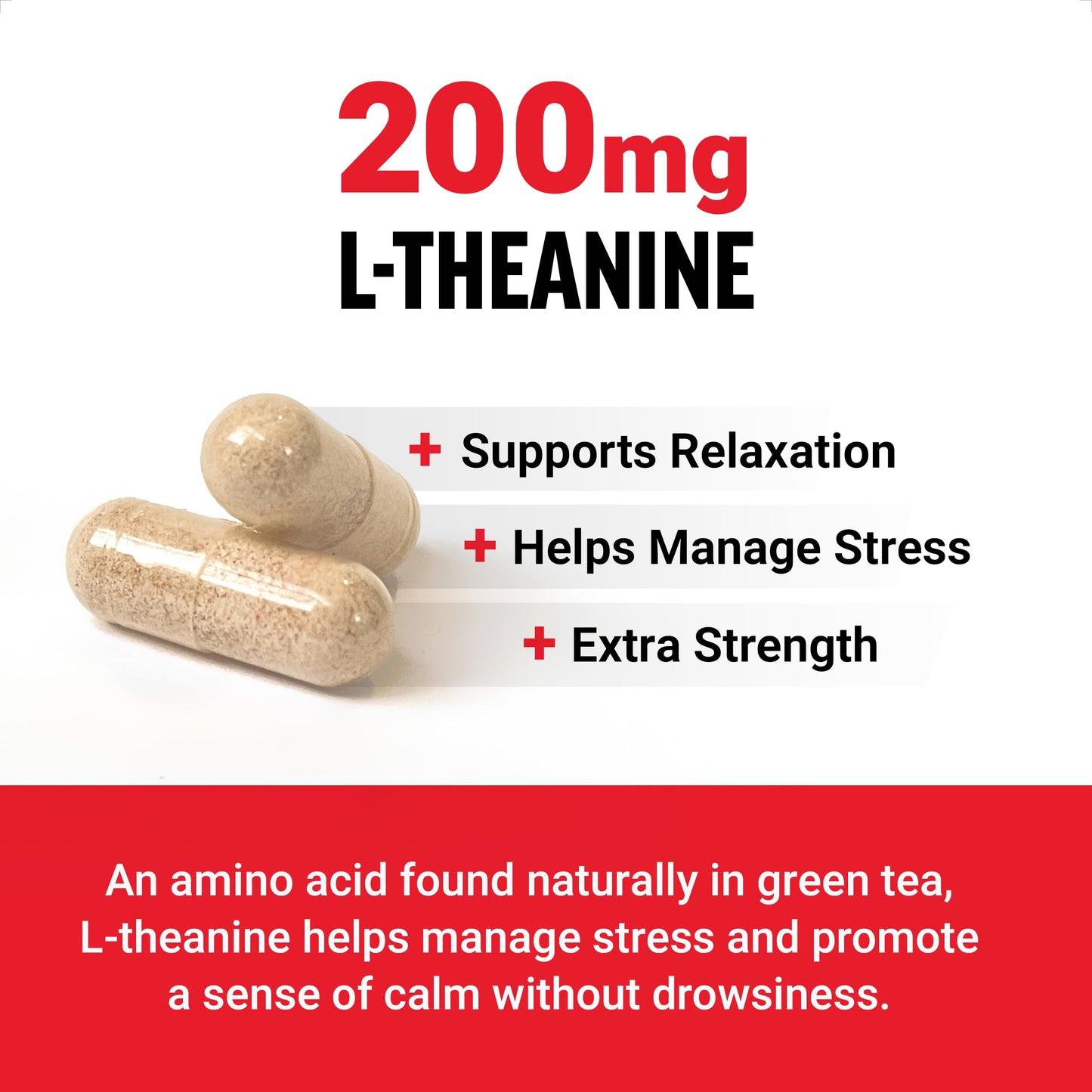 Force Factor L-Theanine 200mg and Caffeine 200mg Supplement Bundle, 60 Capsules and 100 Tablets, 160 Total