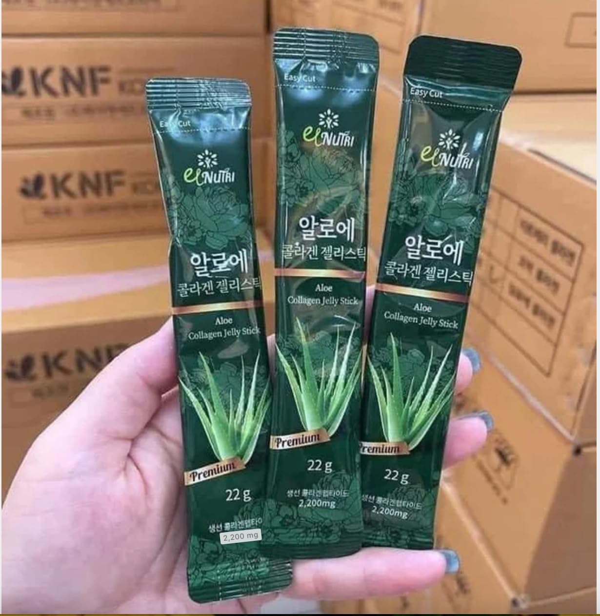 Generic ELNUTRI Aloe Collagen Jelly Aloe Grape Apple Beauty Skin Hair Nails Vitamin Mineral Softgels 30