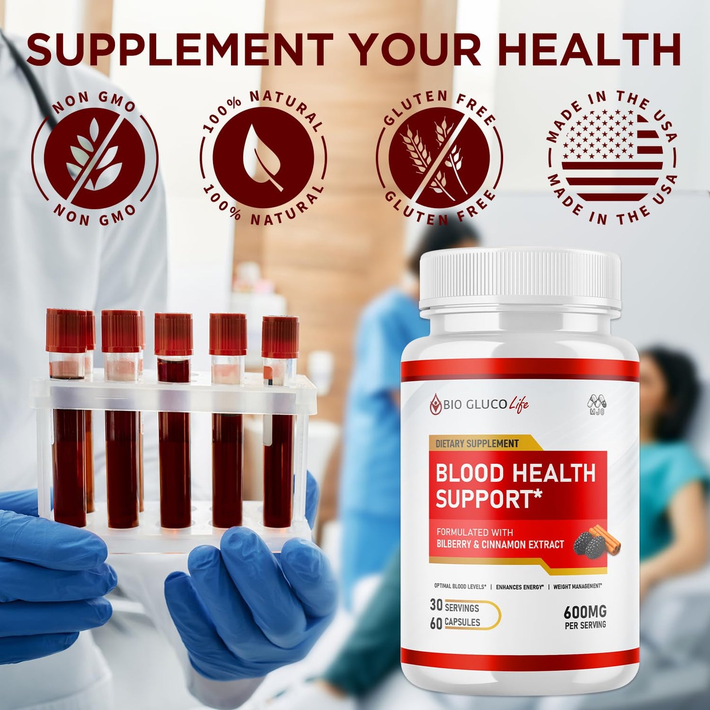 MJO Bio Gluco Life Capsules, Capsule, 300 Count