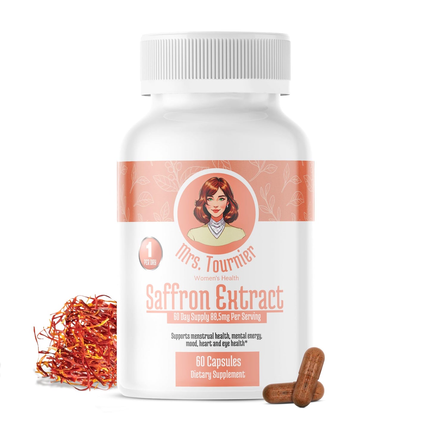 Mrs. Tournier Women's Health Saffron 88.5mg 60 Capsules