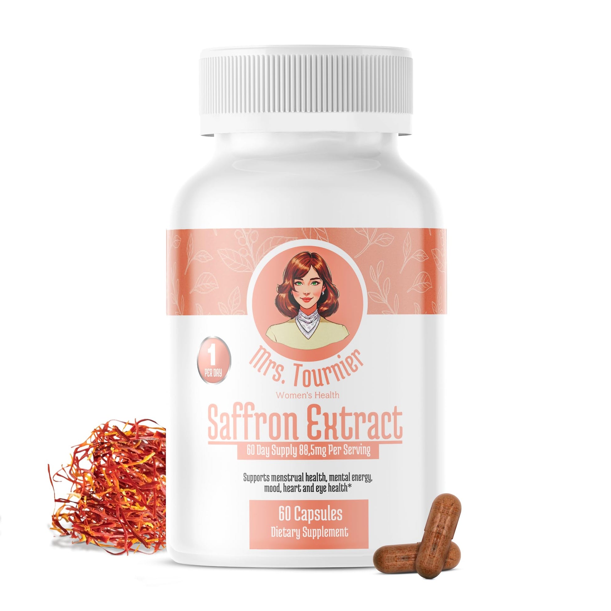 Mrs. Tournier Women's Health Saffron 88.5mg 60 Capsules