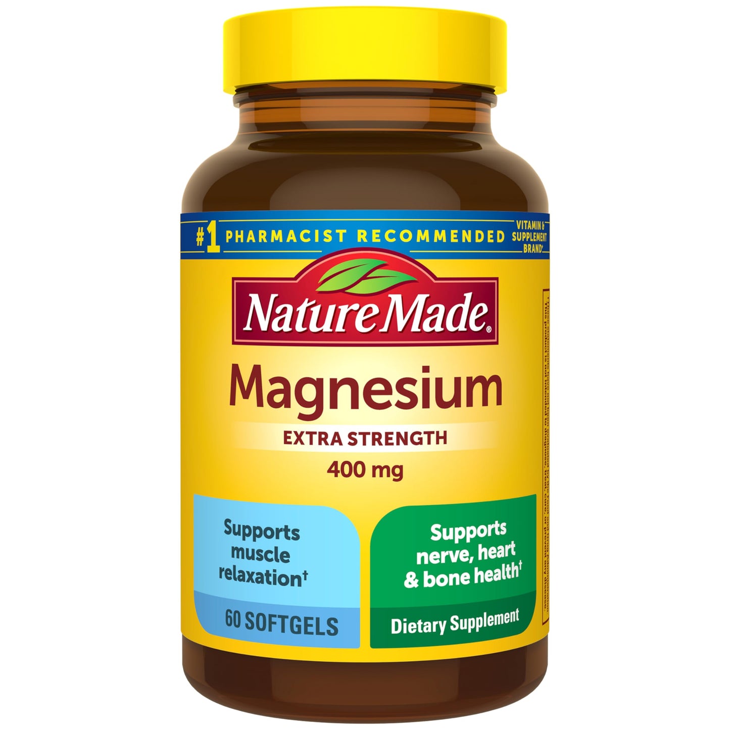 Nature Made Magnesium Oxide 400 mg Softgels, 60 Count