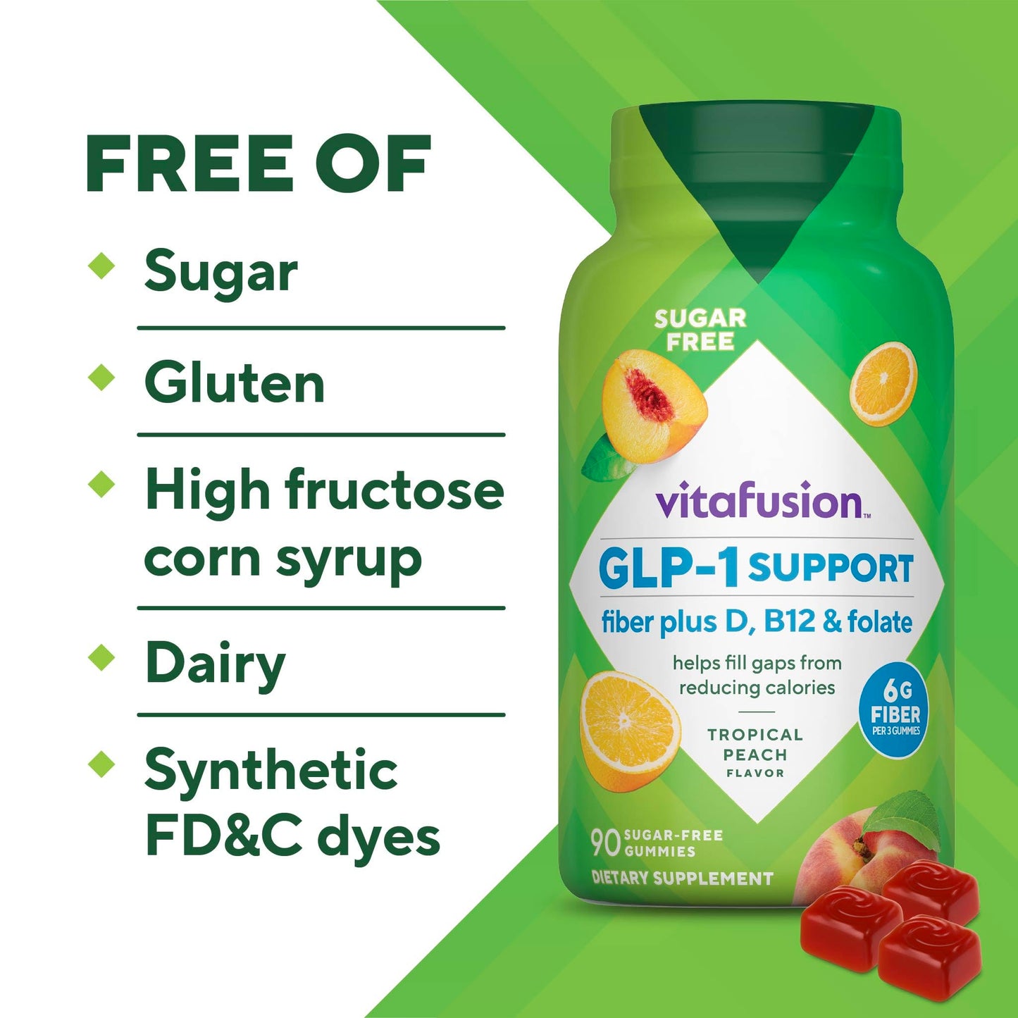 Vitafusion GLP1 Gummy Supplement 90 Gummies