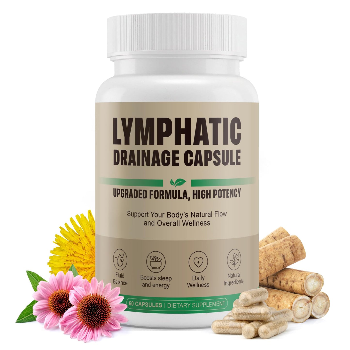 Kaseano Lymphatic Drainage Capsules, 60 Capsules