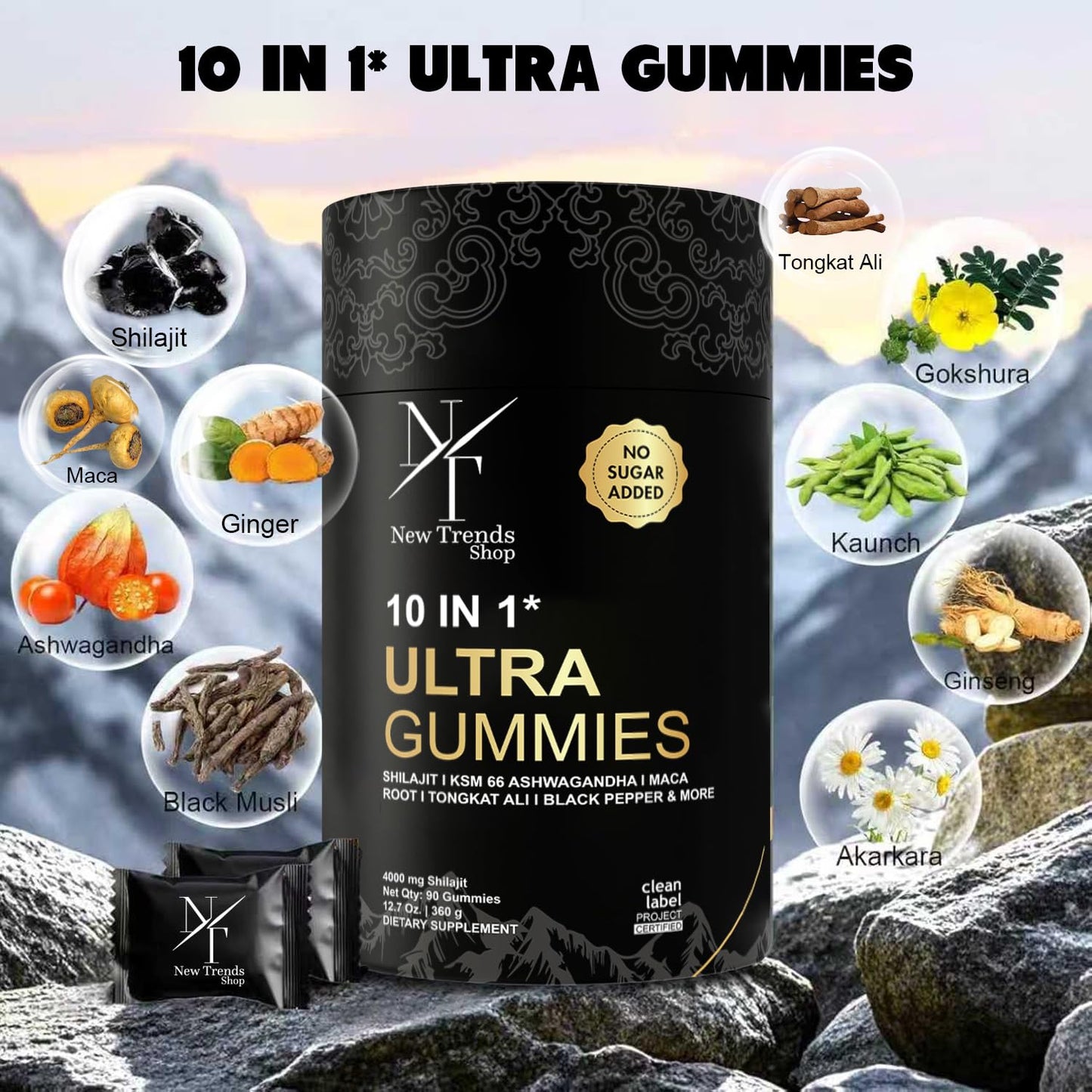New Trends Shop Shilajit Gummies Gummy 90 Count